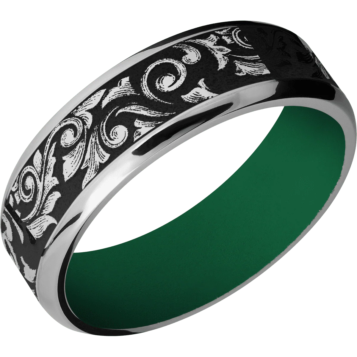 Titanium + Polish , Polish Finish + Green - Image 2