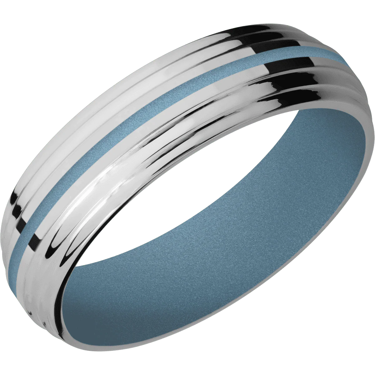 Titanium + Polish , Polish Finish + Polar Blue - Image 2