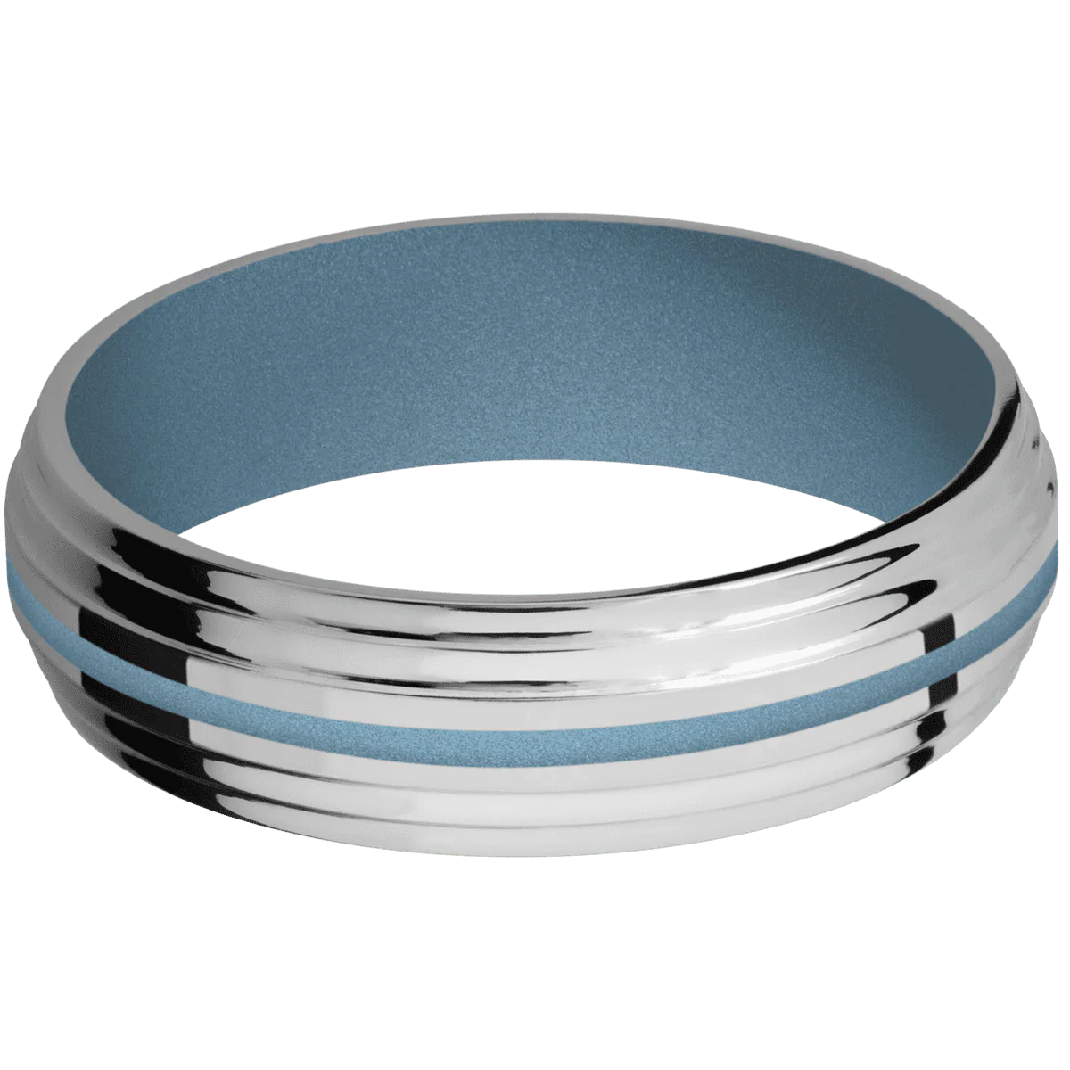 Titanium + Polish , Polish Finish + Polar Blue - Image 3