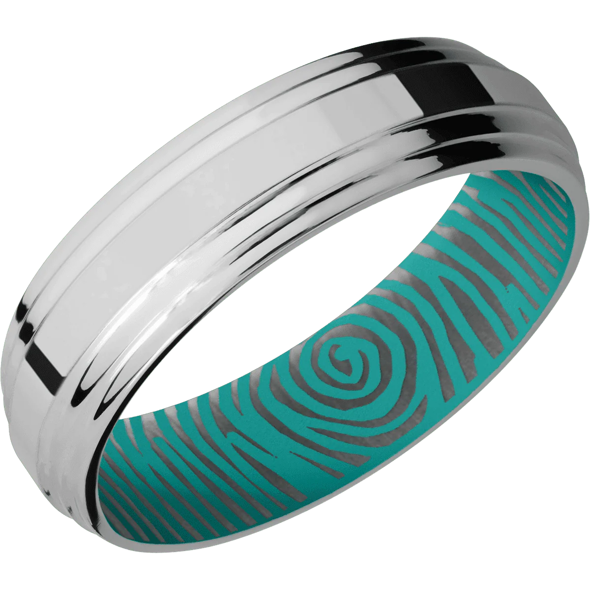 Titanium + Polish , Polish Finish + Teal - Image 2