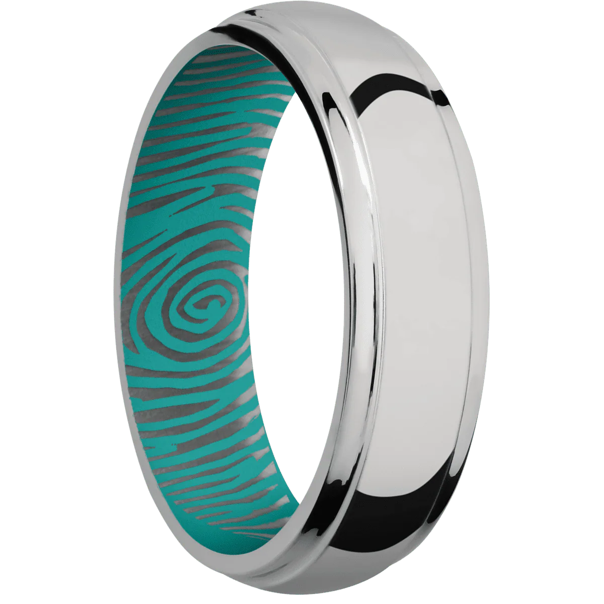 Titanium + Polish , Polish Finish + Teal