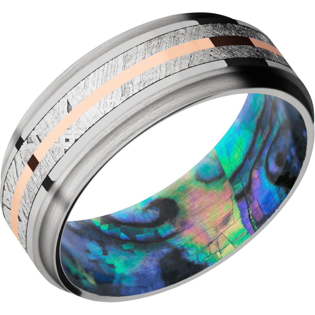 Titanium + Polish , Satin Finish + Abalone - Image 2