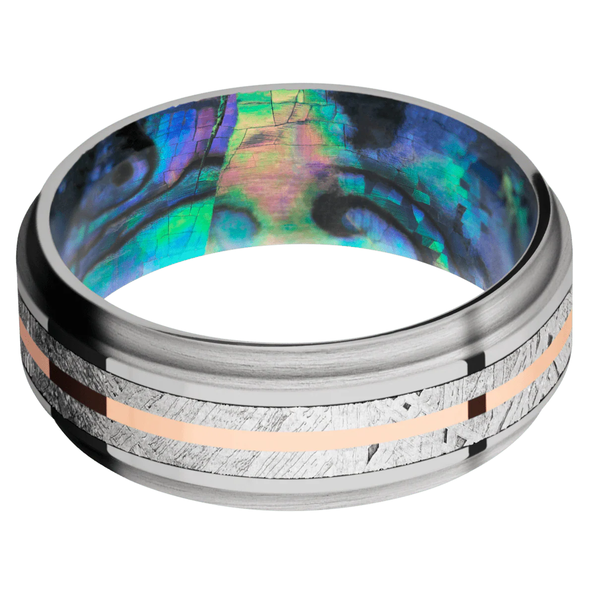 Titanium + Polish , Satin Finish + Abalone - Image 3