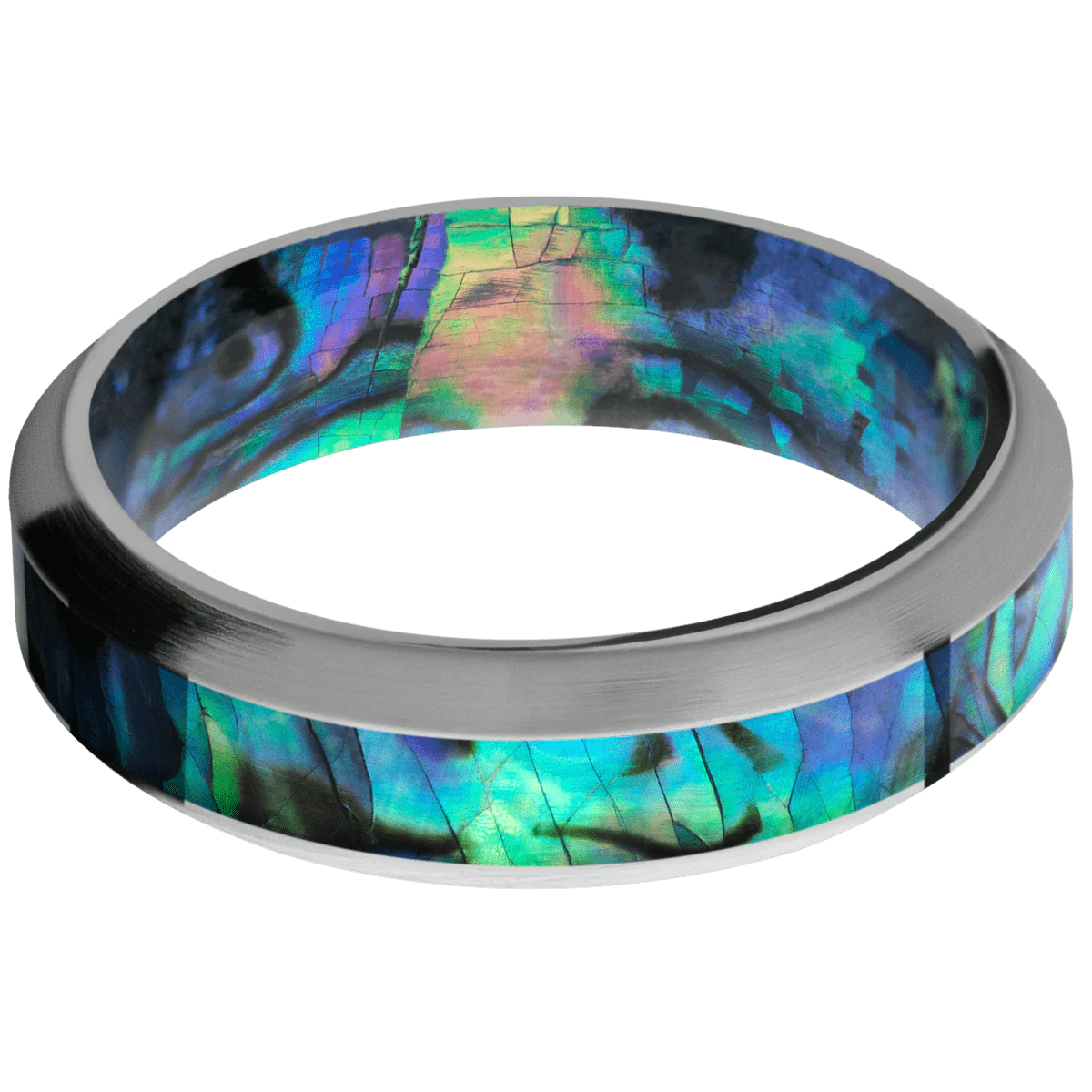 Titanium + Polish , Satin Finish + Abalone - Image 3