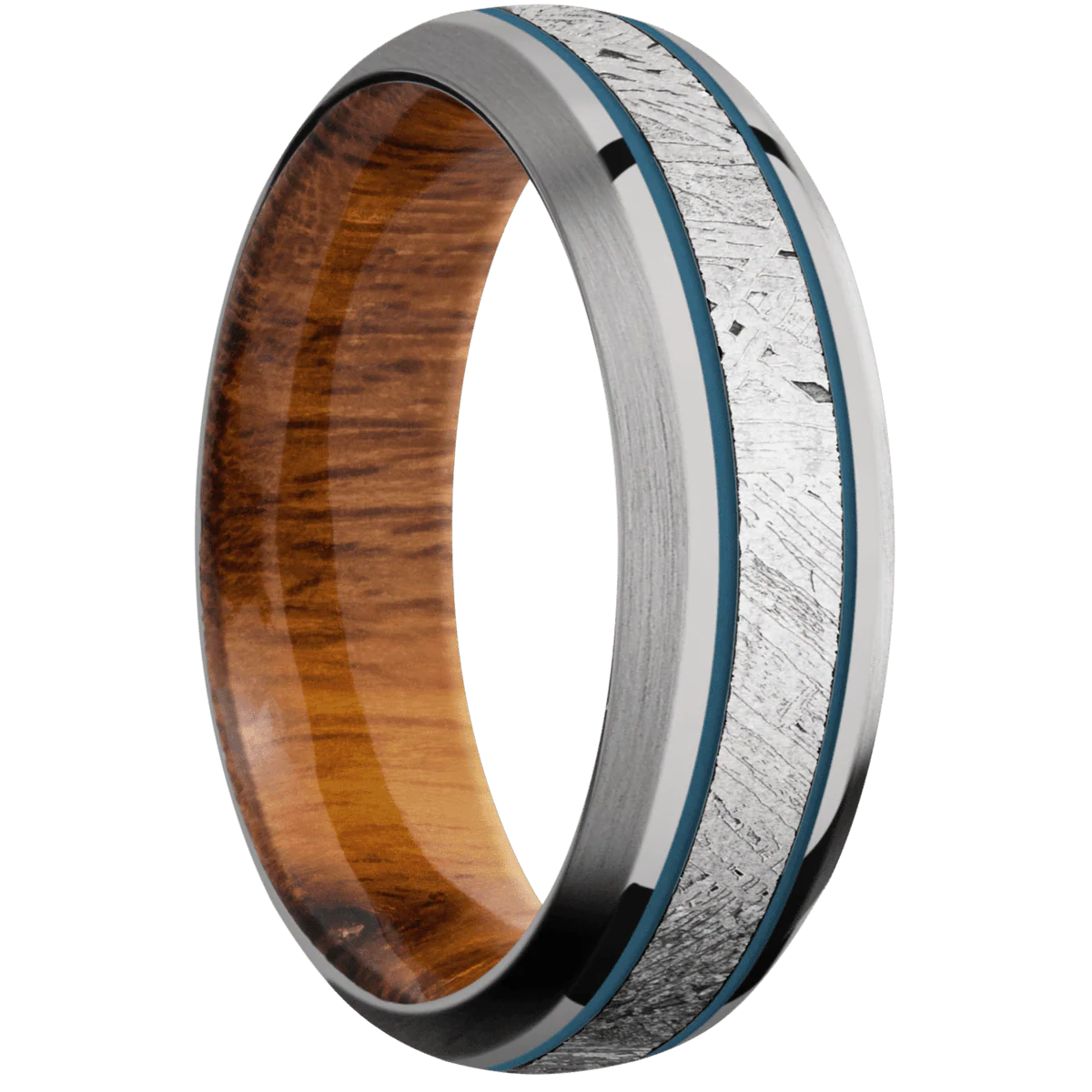 Titanium + Polish , Satin Finish + Desert Iron Wood