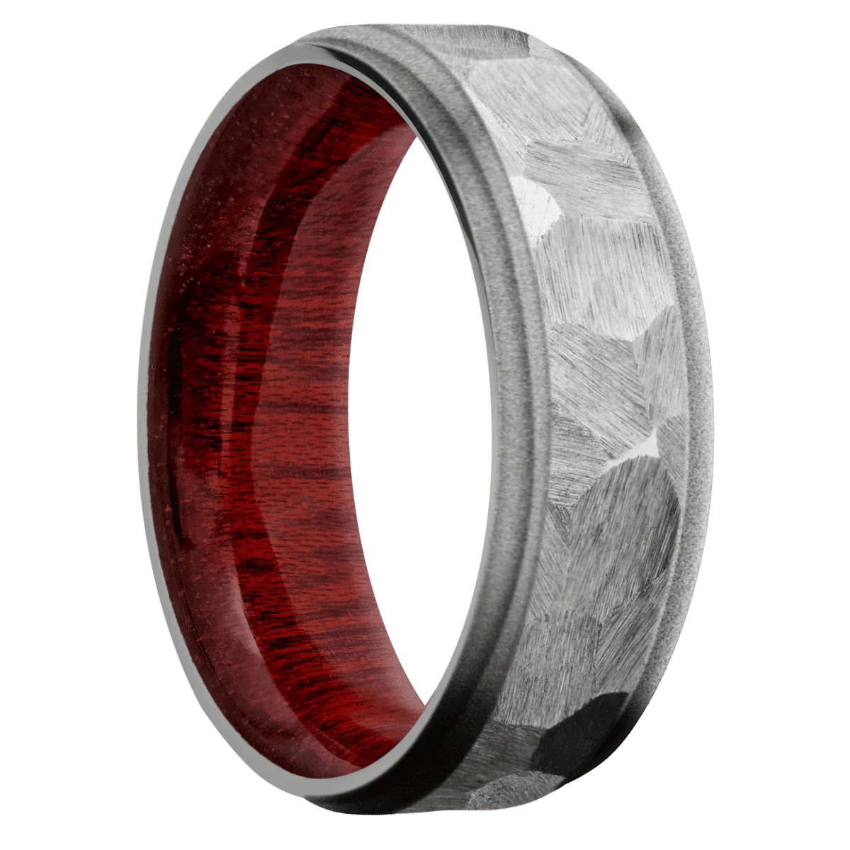 Titanium + Rock , Sand Finish + Blood Wood