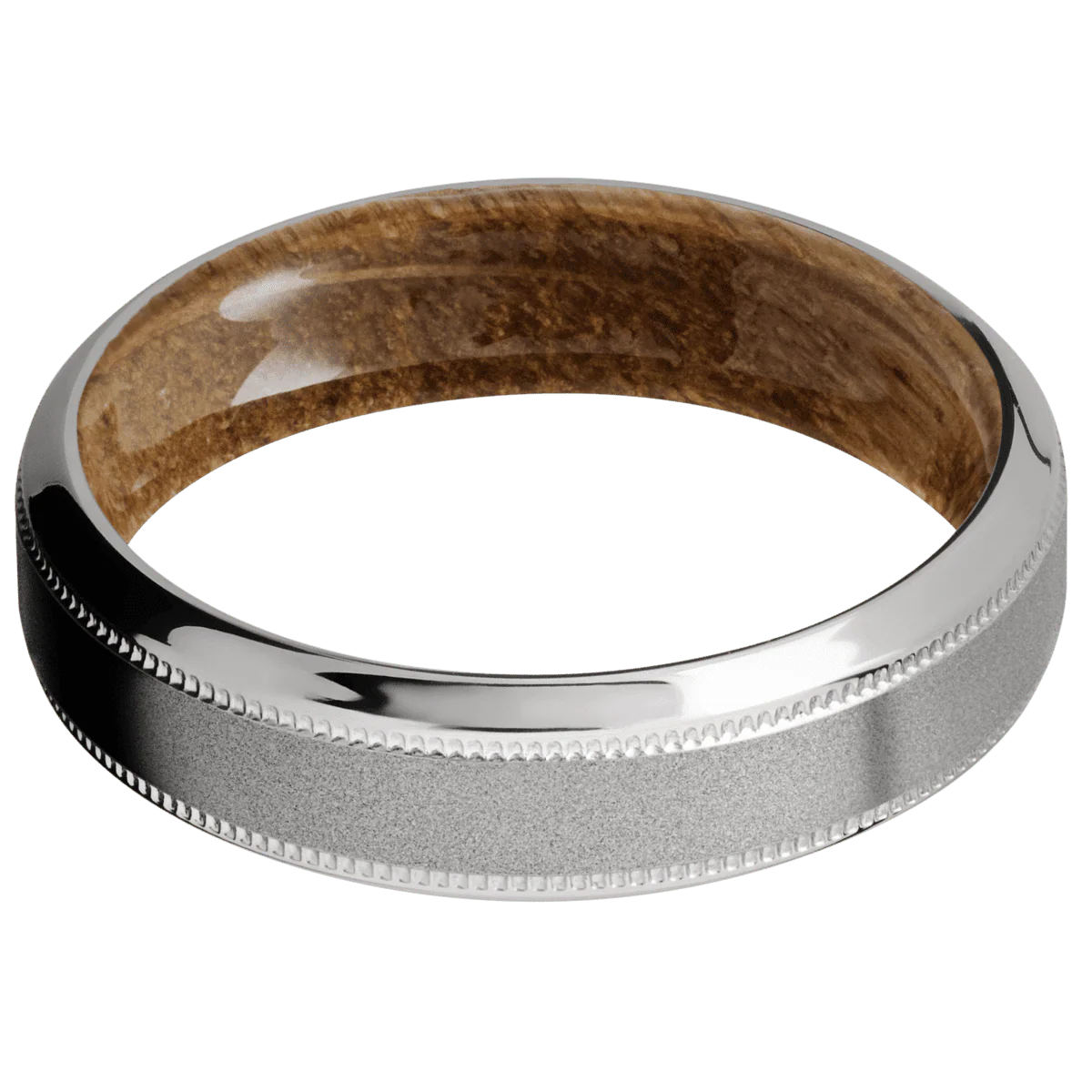 Titanium + Sand , Polish Finish + Whiskey Barrel - Image 3