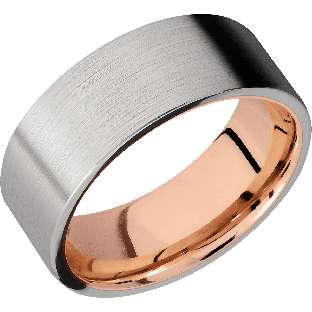 Titanium + Satin Finish + 14K Rose Gold - Image 2