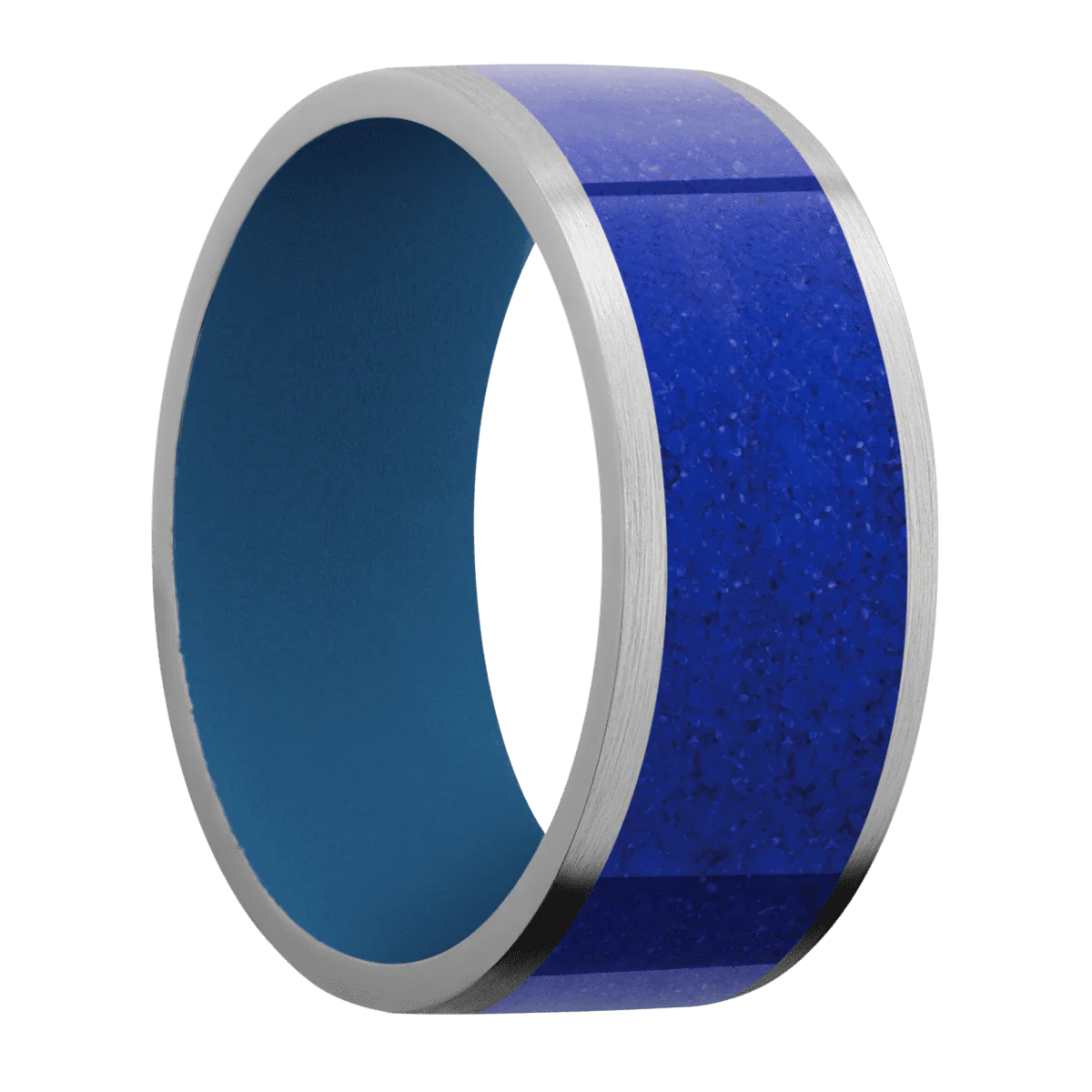 Titanium + Satin Finish + Ridgeway Blue