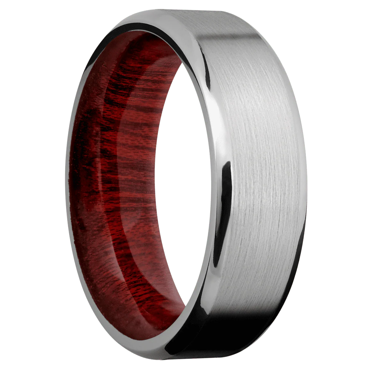 Titanium + Satin , Polish Finish + Blood Wood