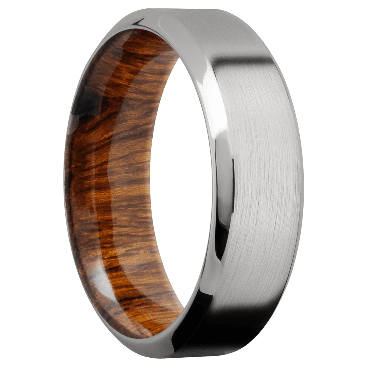 Titanium + Satin , Polish Finish + Desert Iron Wood