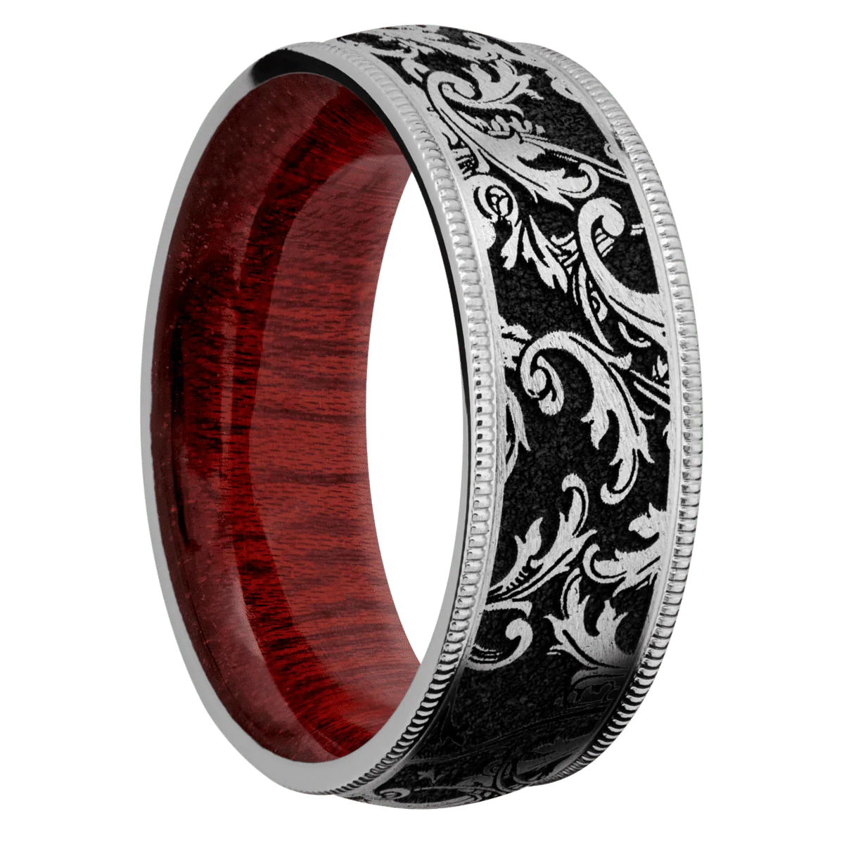 Titanium + Stone Finish + Blood Wood
