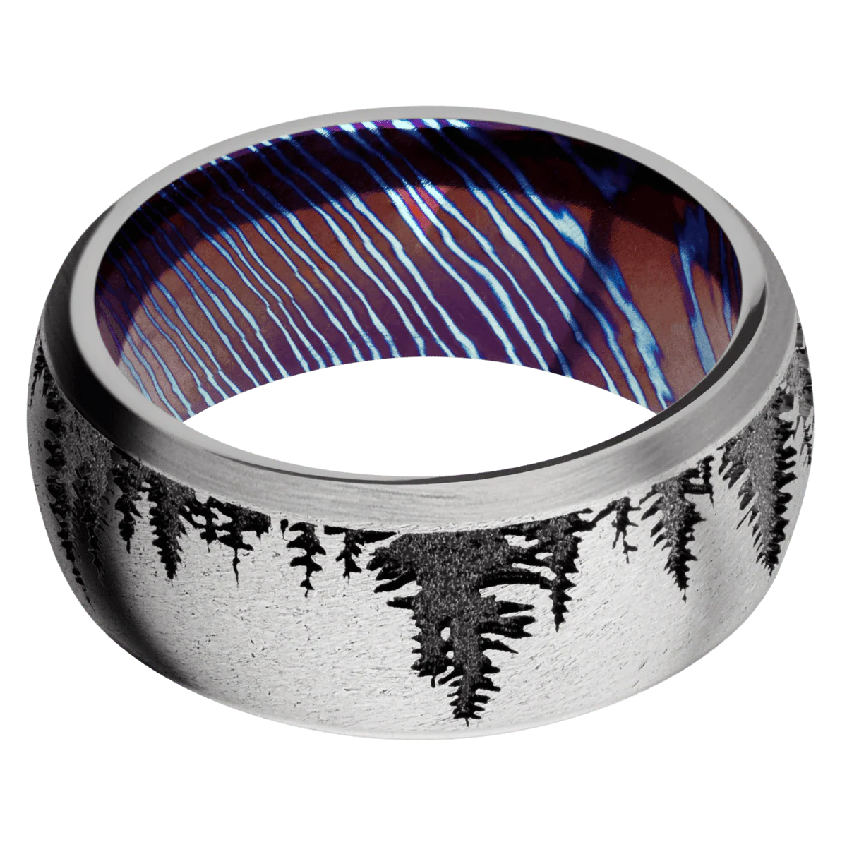 Titanium + Stone , Satin Finish + Titanium Damascus - Image 3