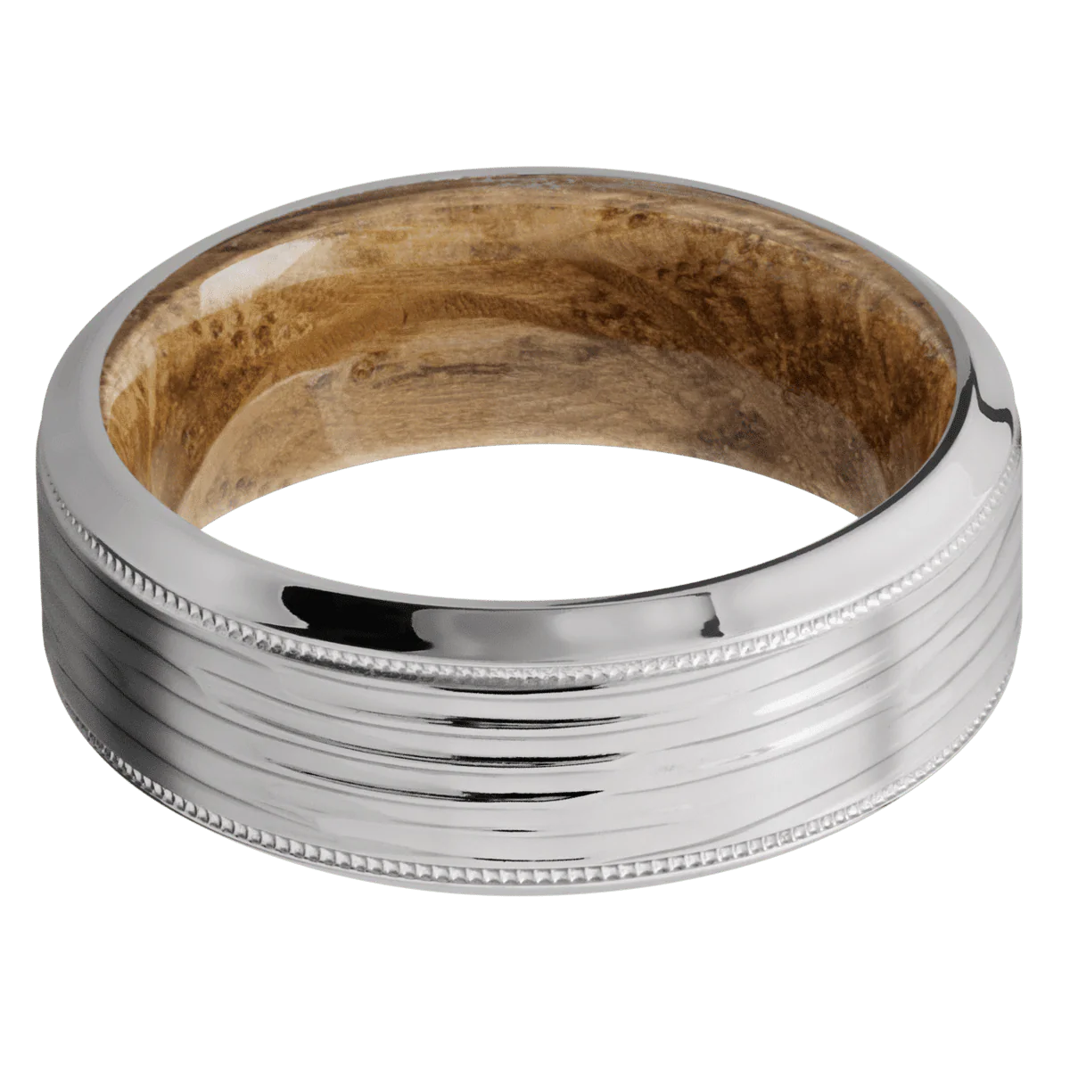 Titanium + Treebark3 , Polish Finish + Whiskey Barrel - Image 3