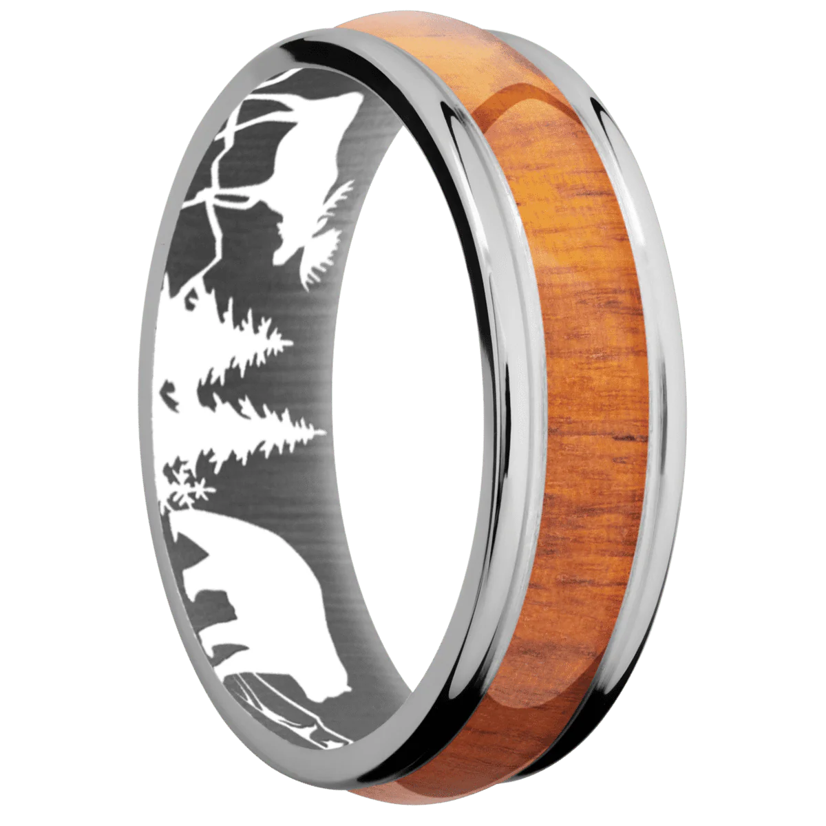 Titanium + Treebarkh , Polish Finish + Bright Nickel