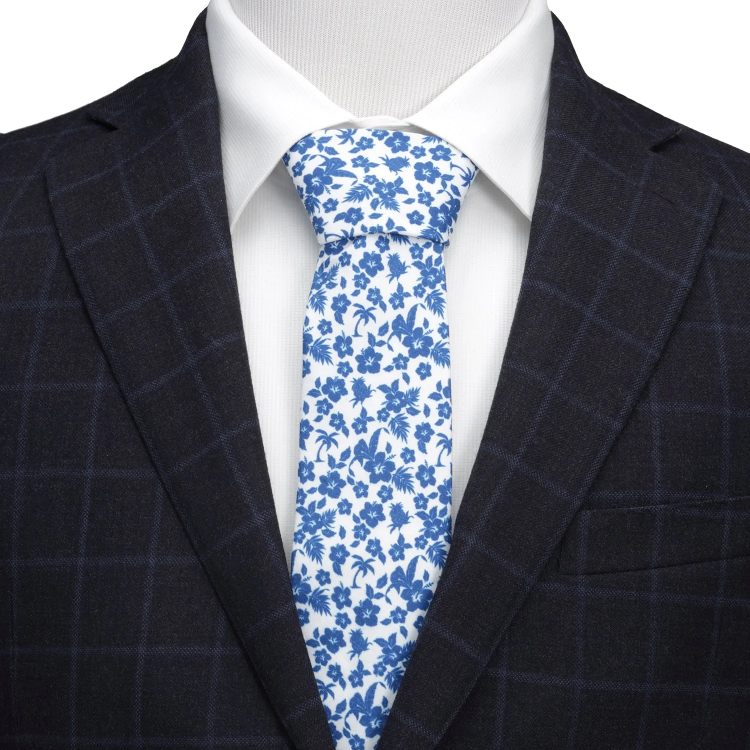 Tropical Blue Men’s Tie - Image 2