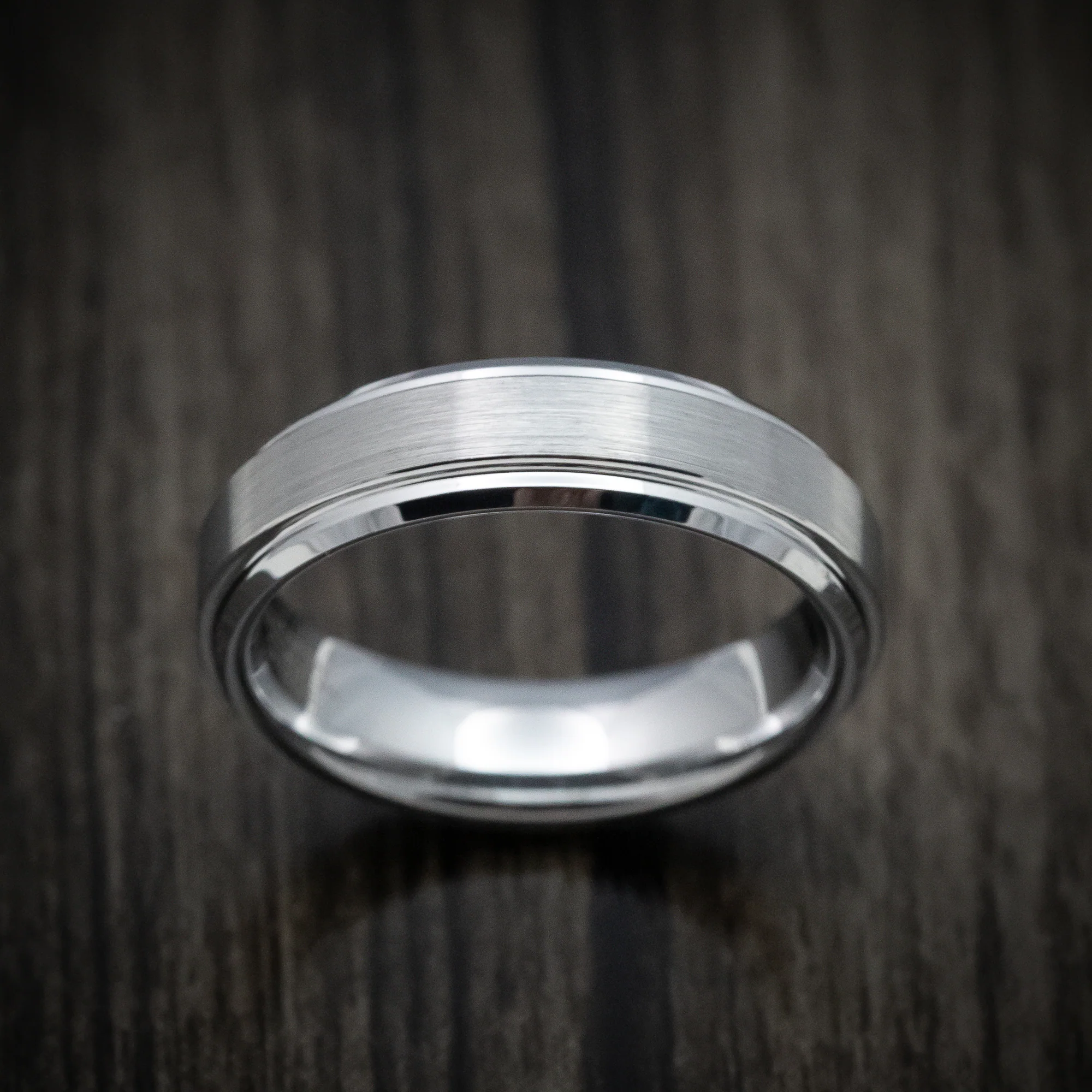 Tungsten Men's Ring with Satin Finish Band - Image 2