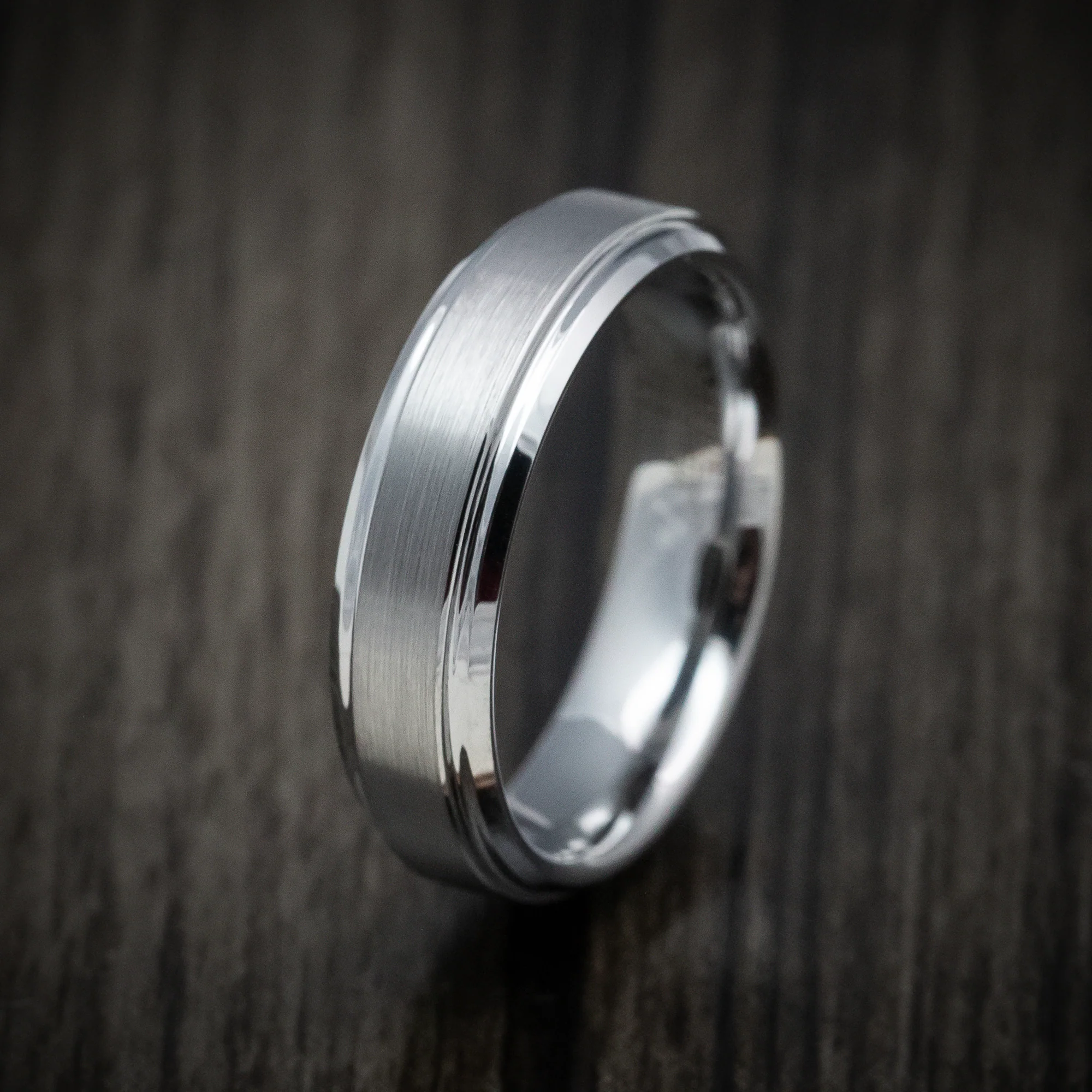 Tungsten Men's Ring with Satin Finish Band - Image 4
