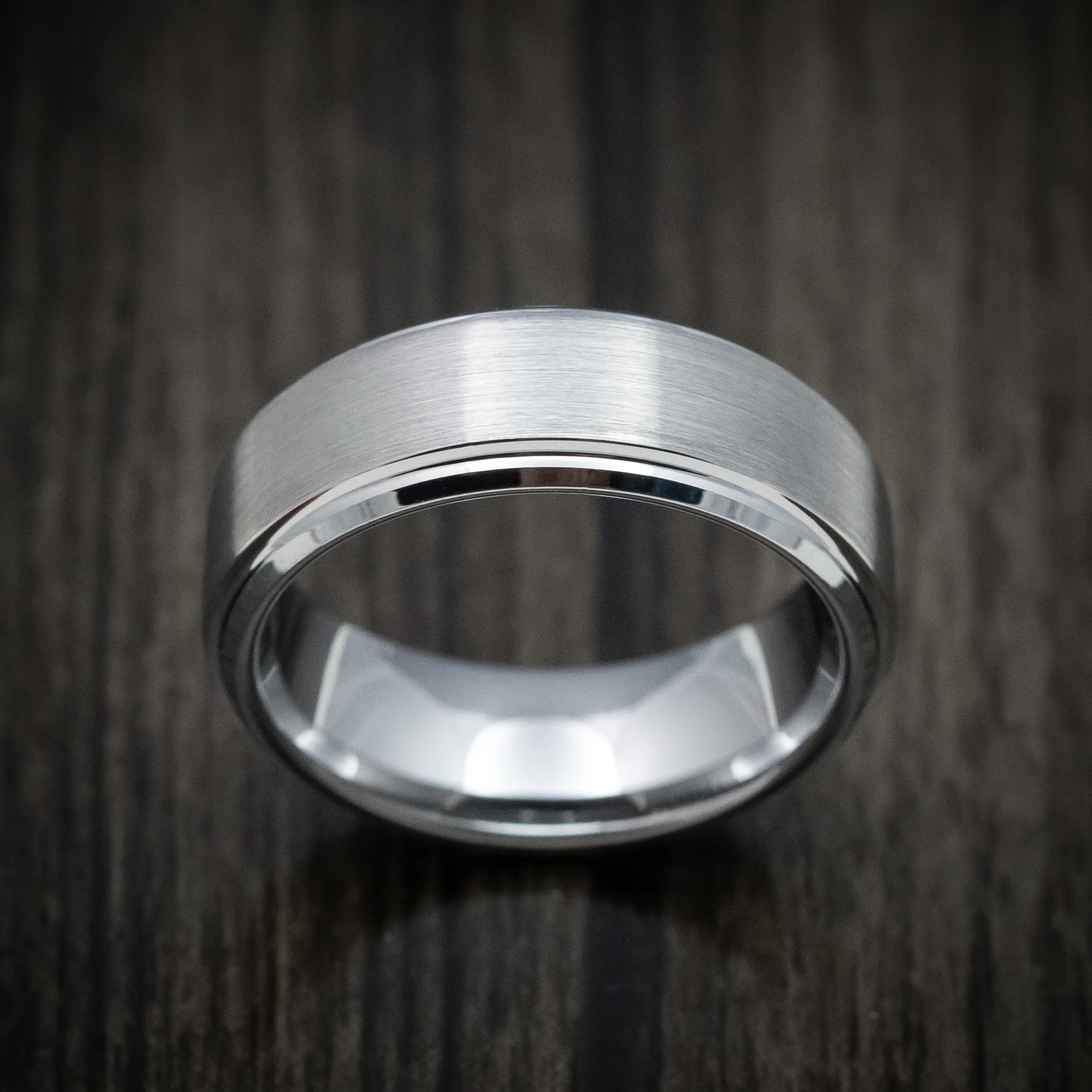 Tungsten Men's Ring with Satin Finish Band - Image 2