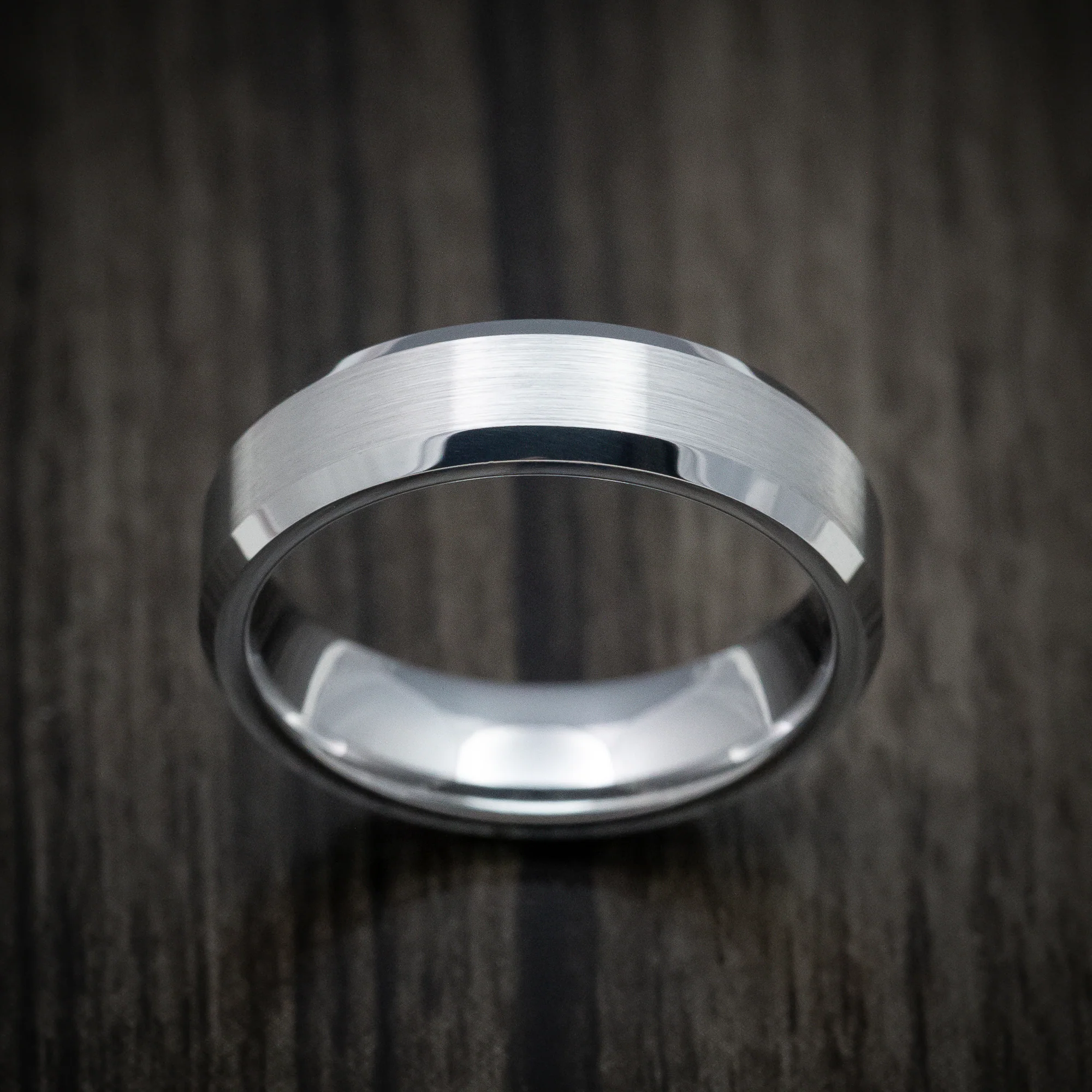 Tungsten Men's Ring with Satin Finish Band - Image 2