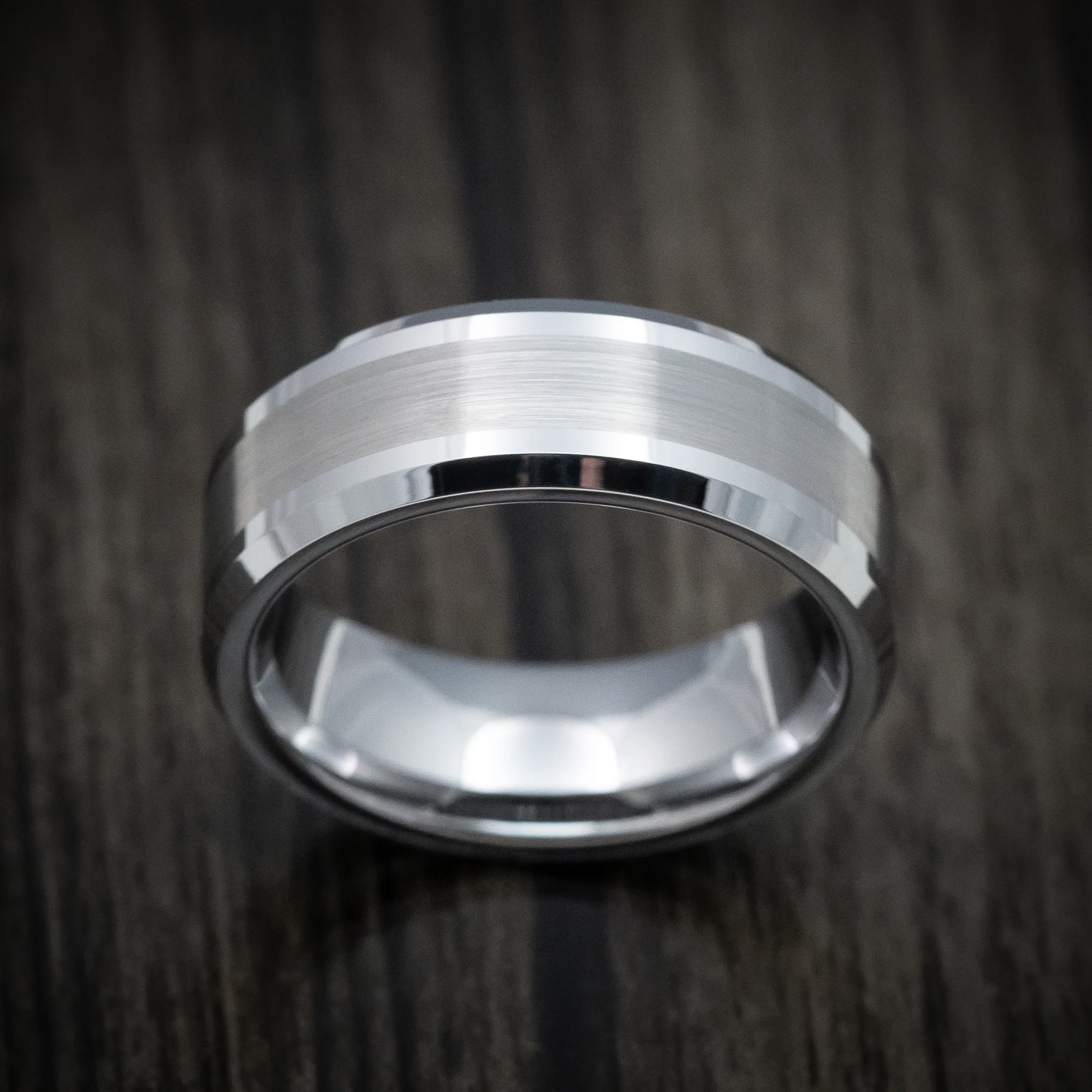 Tungsten Men's Ring with Satin Finish Band - Image 2