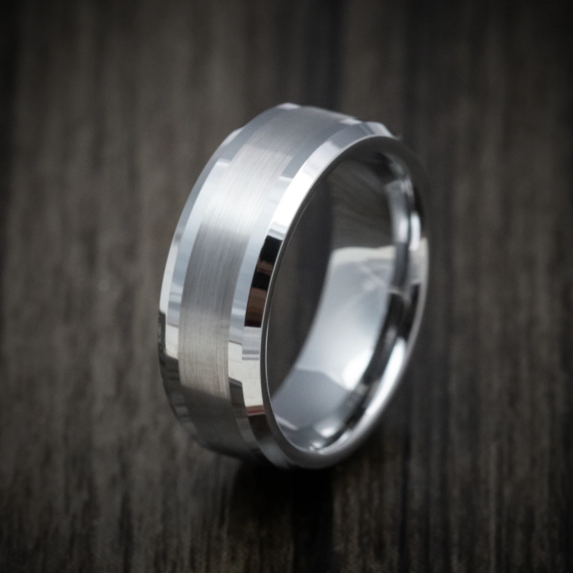 Tungsten Men's Ring with Satin Finish Band - Image 4