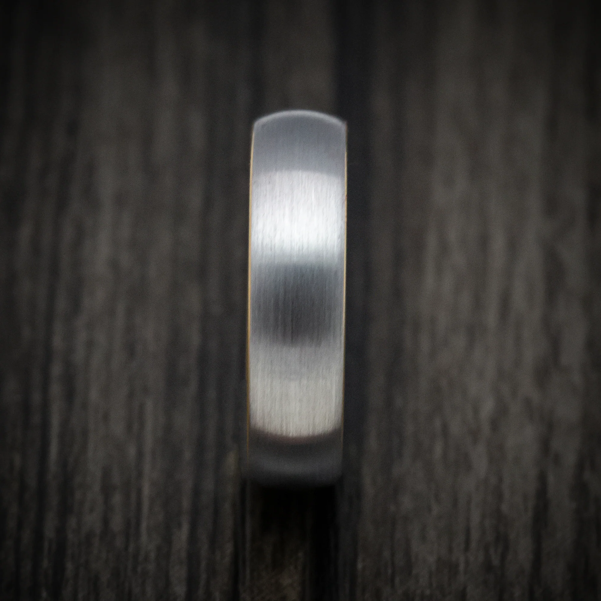 Tungsten Men's Ring with Golden Tungsten Sleeve Band - Image 3