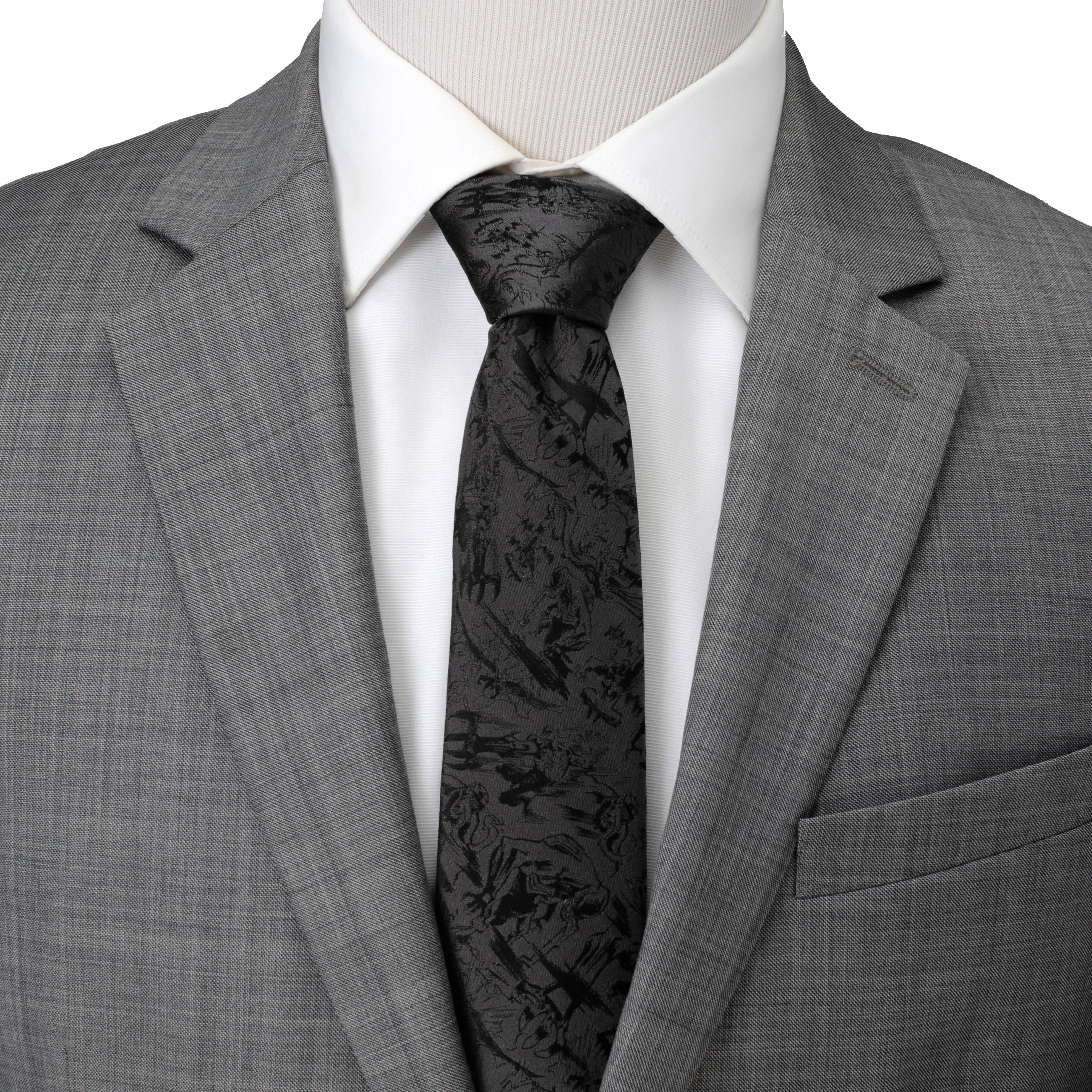 Venom Dark Gray Action Men's Tie - Image 2