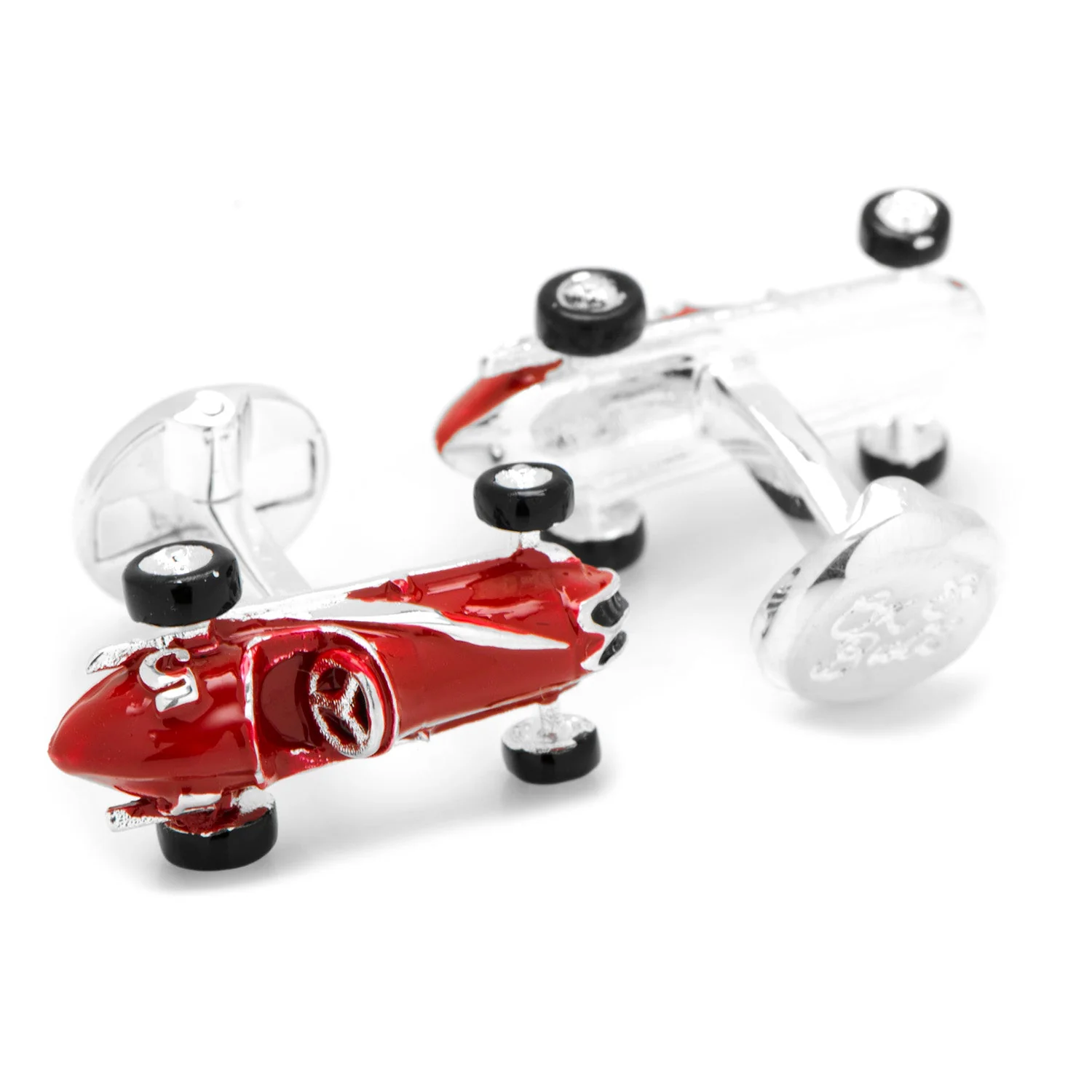 Vintage Race Car 3D Cufflinks - Image 2