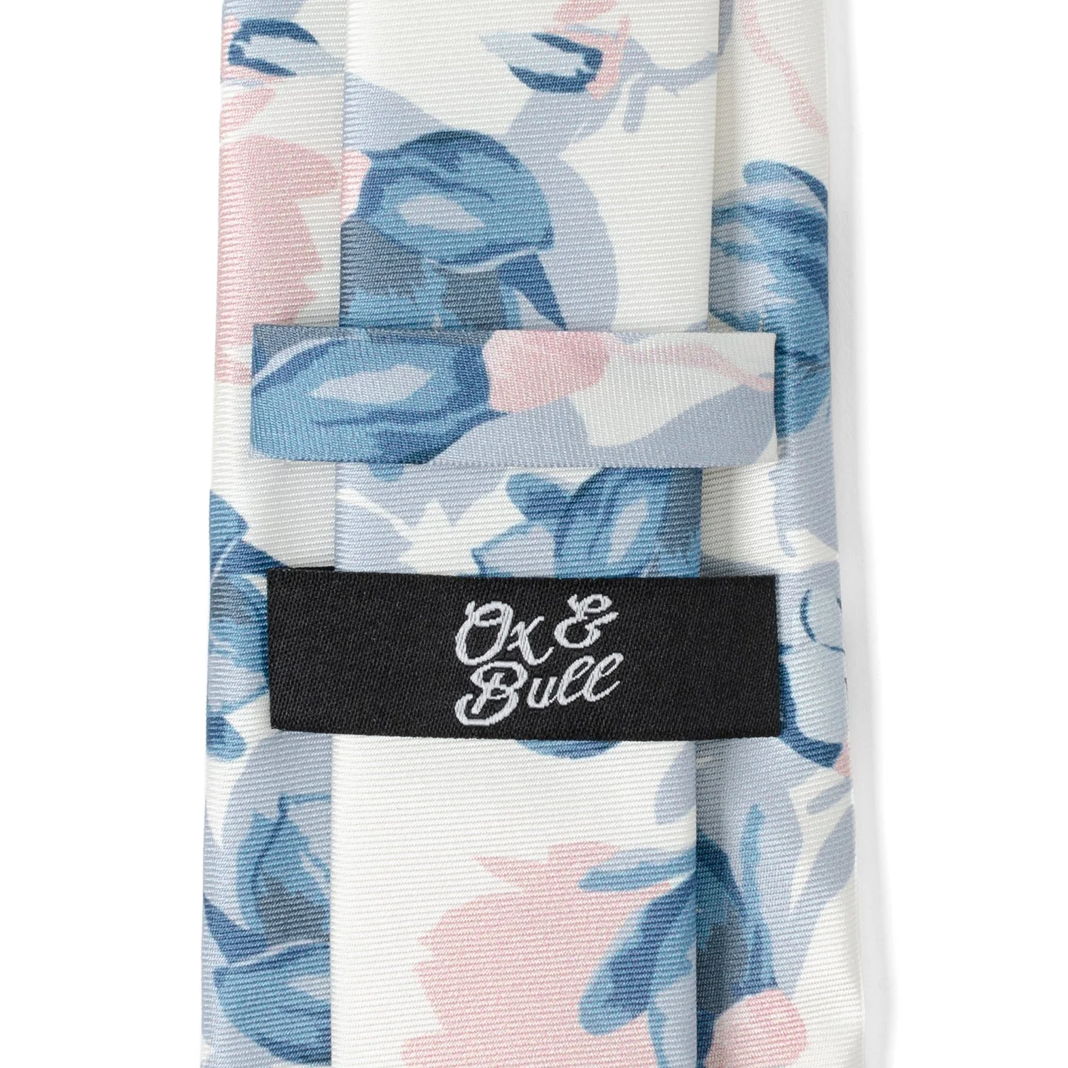White Floral Patterned Printed Men's Tie - Image 5