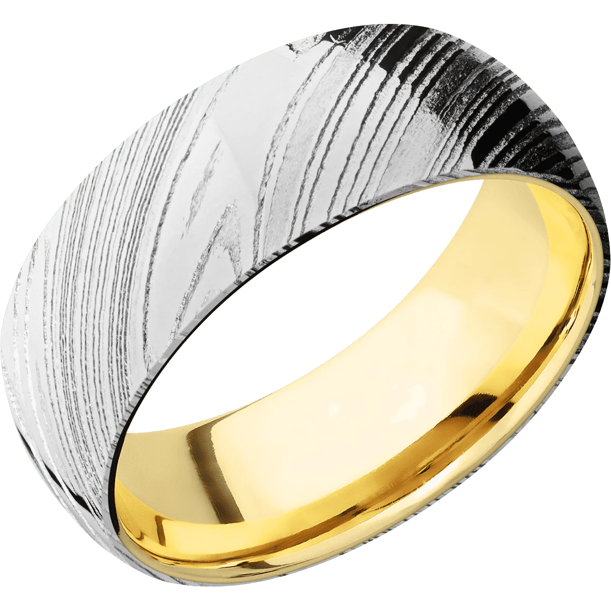Woodgrain + Polish Finish + 14K Yellow Gold - Image 2