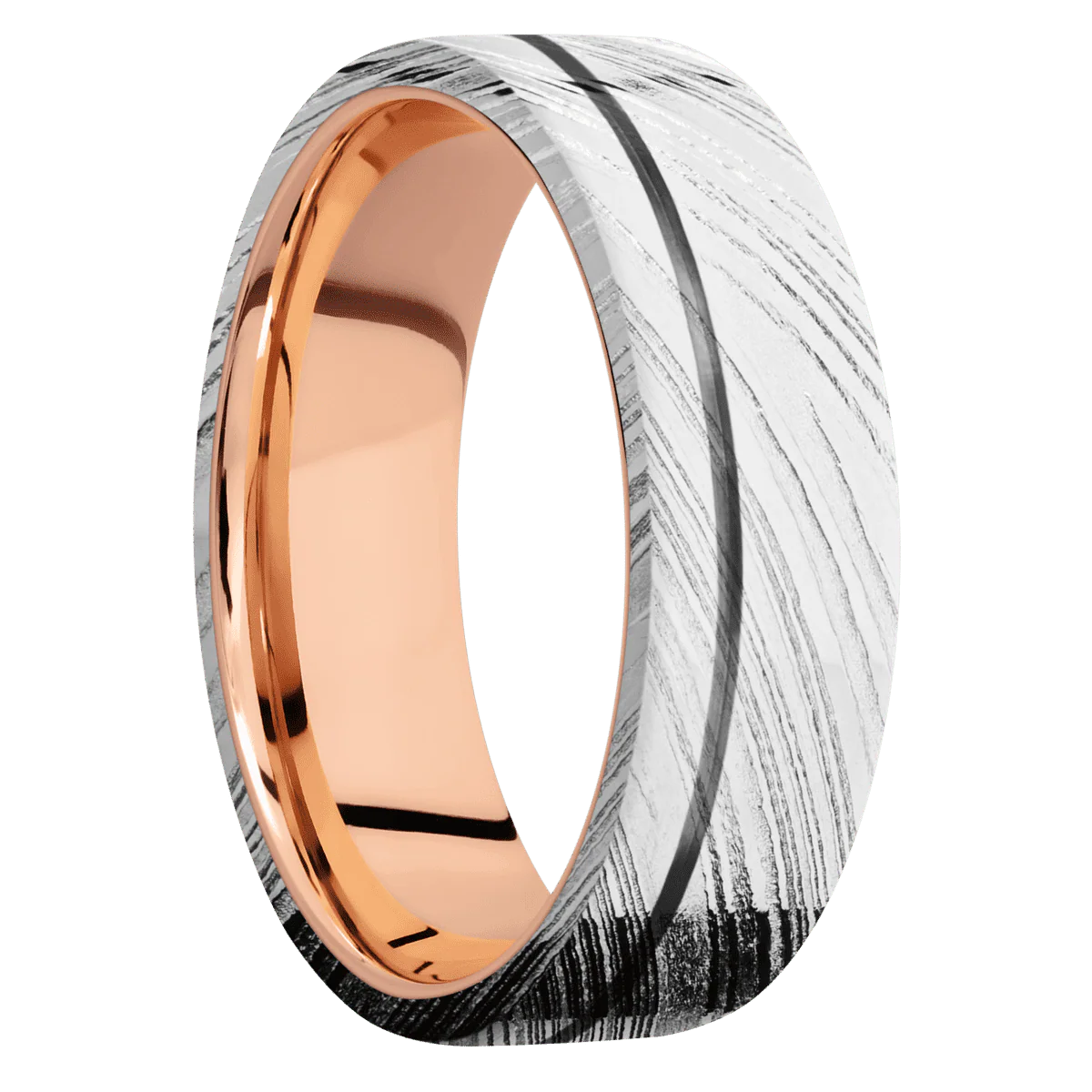 Woodgrain + Polish , Polish Finish + 14K Rose Gold