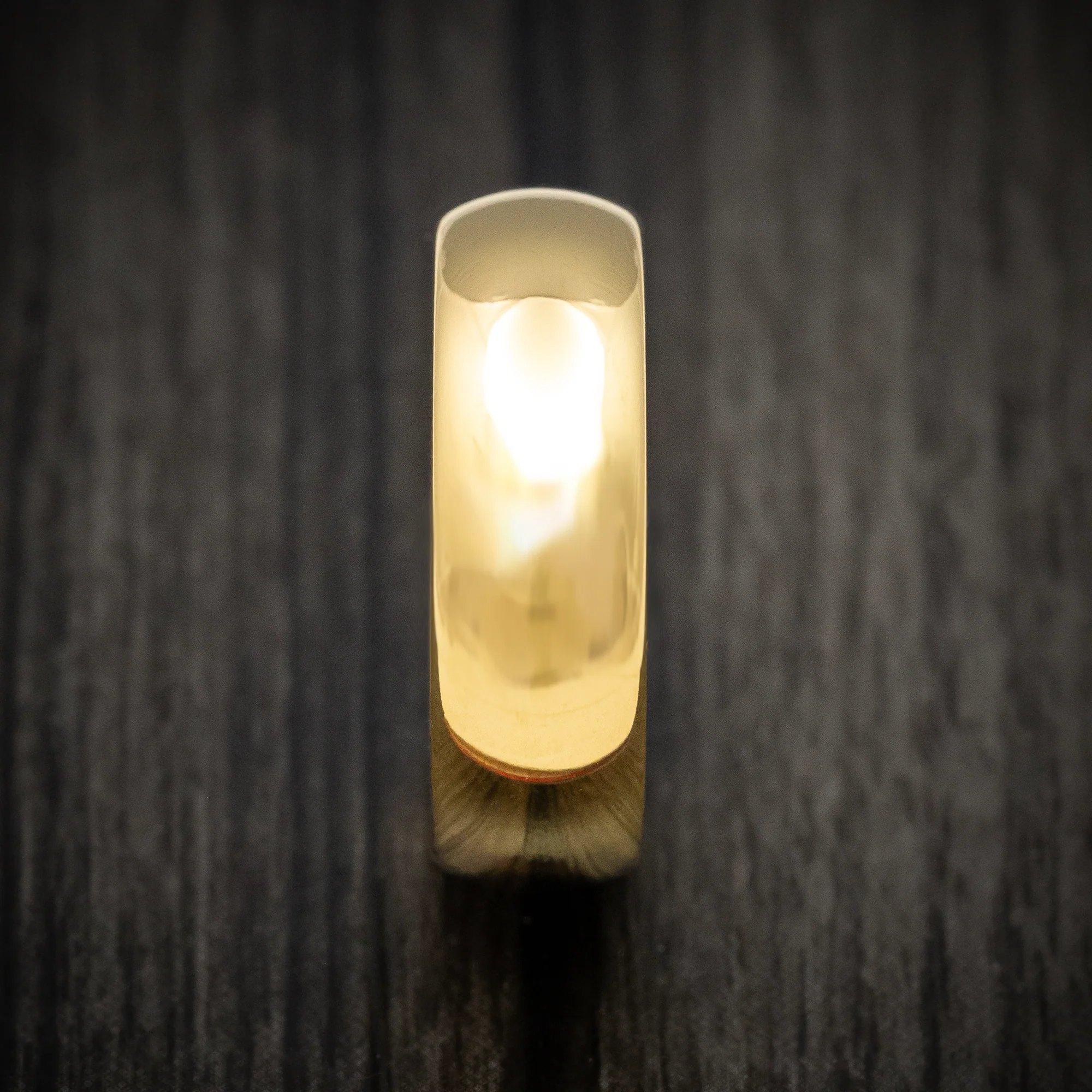 Golden Tungsten Men's Ring with Polish Finish Band - Image 3