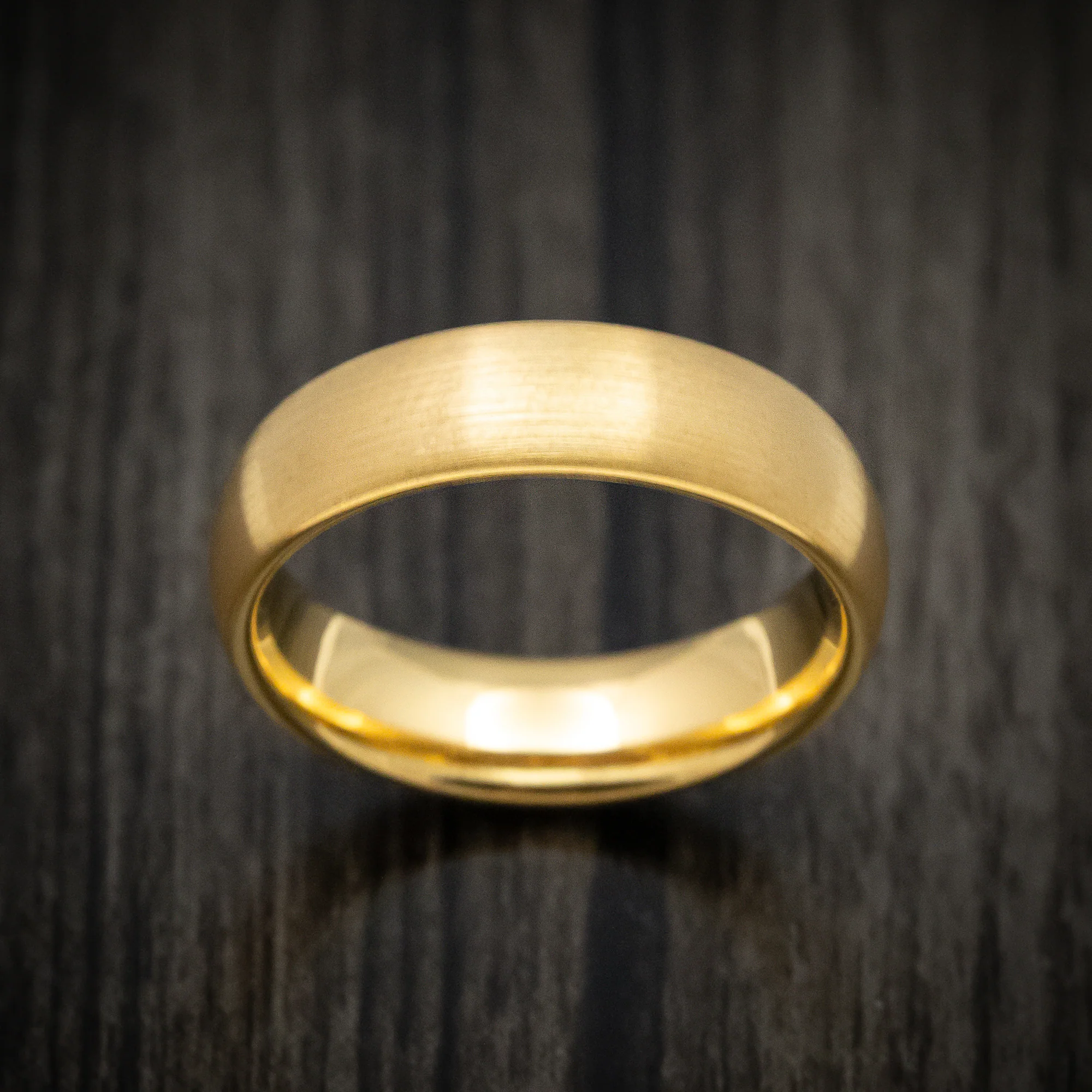 Golden Tungsten Men's Ring with Satin Finish Band - Image 2