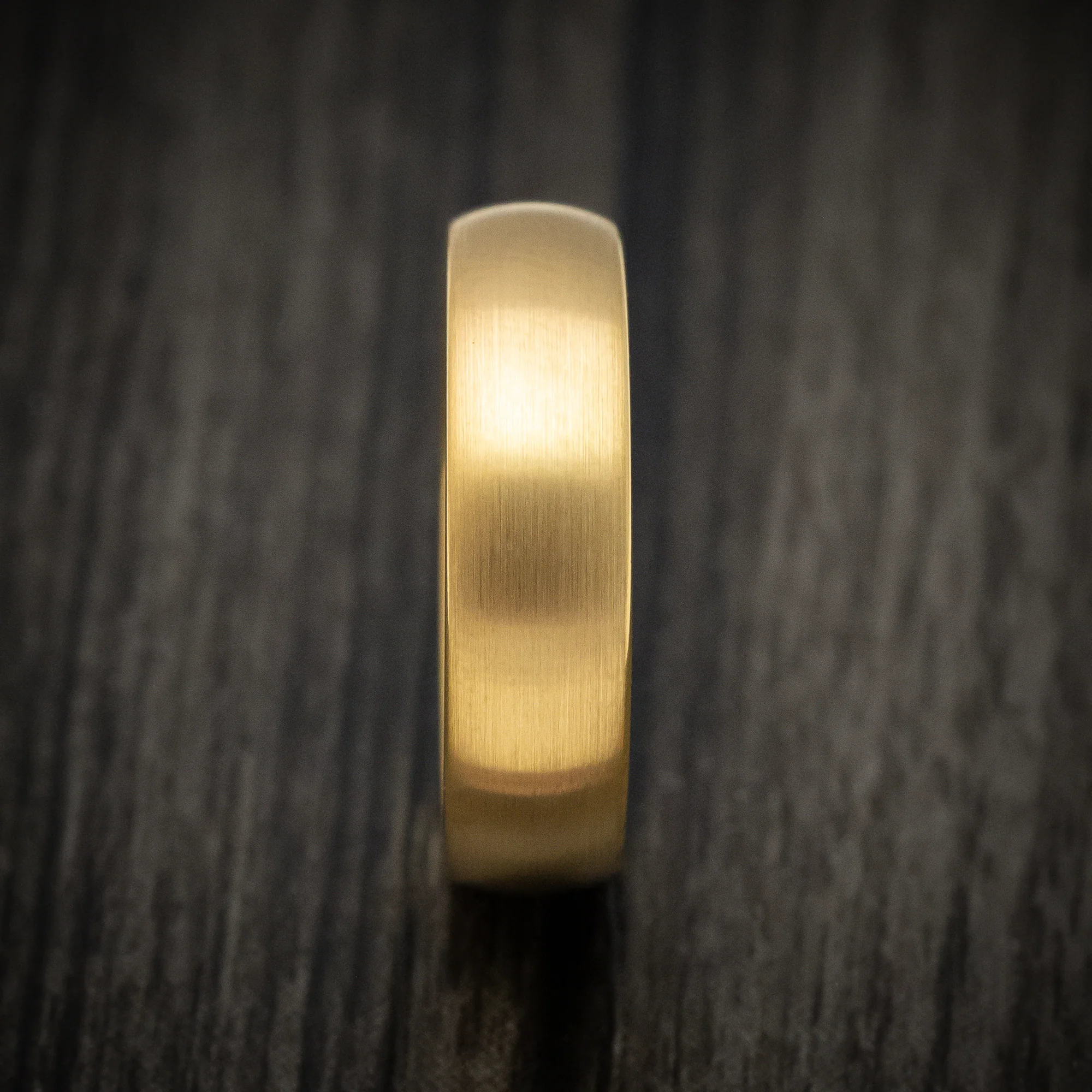 Golden Tungsten Men's Ring with Satin Finish Band - Image 3
