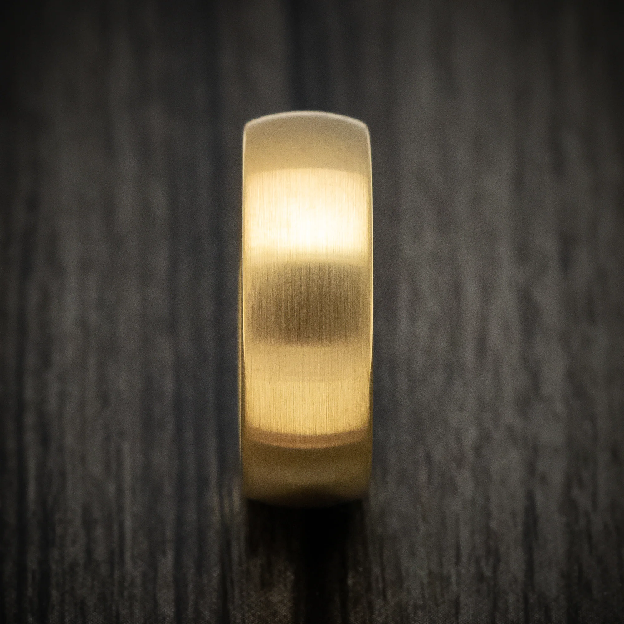 Golden Tungsten Men's Ring with Satin Finish Band - Image 3