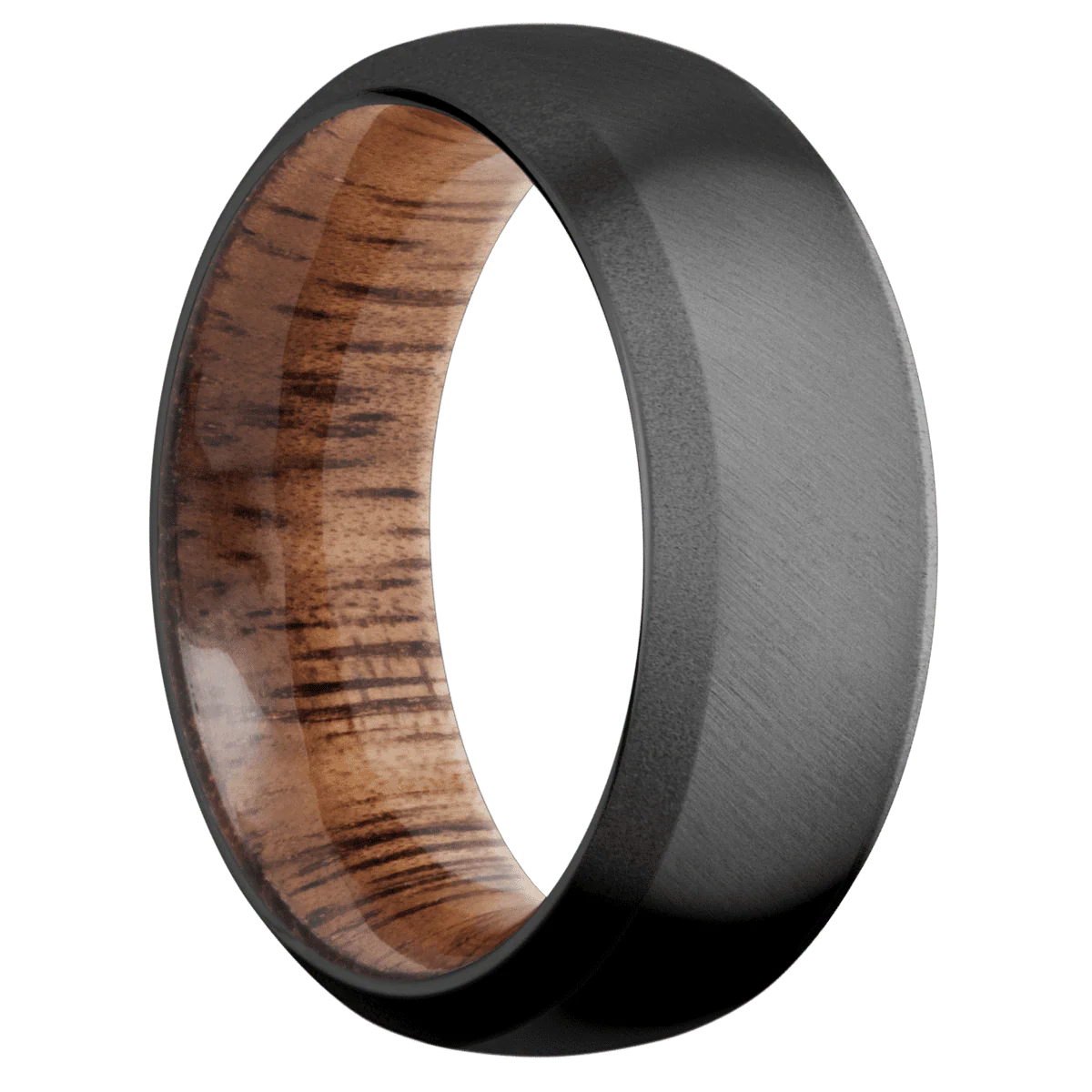 Zirconium + Anglesatin , Bead Finish + Koa