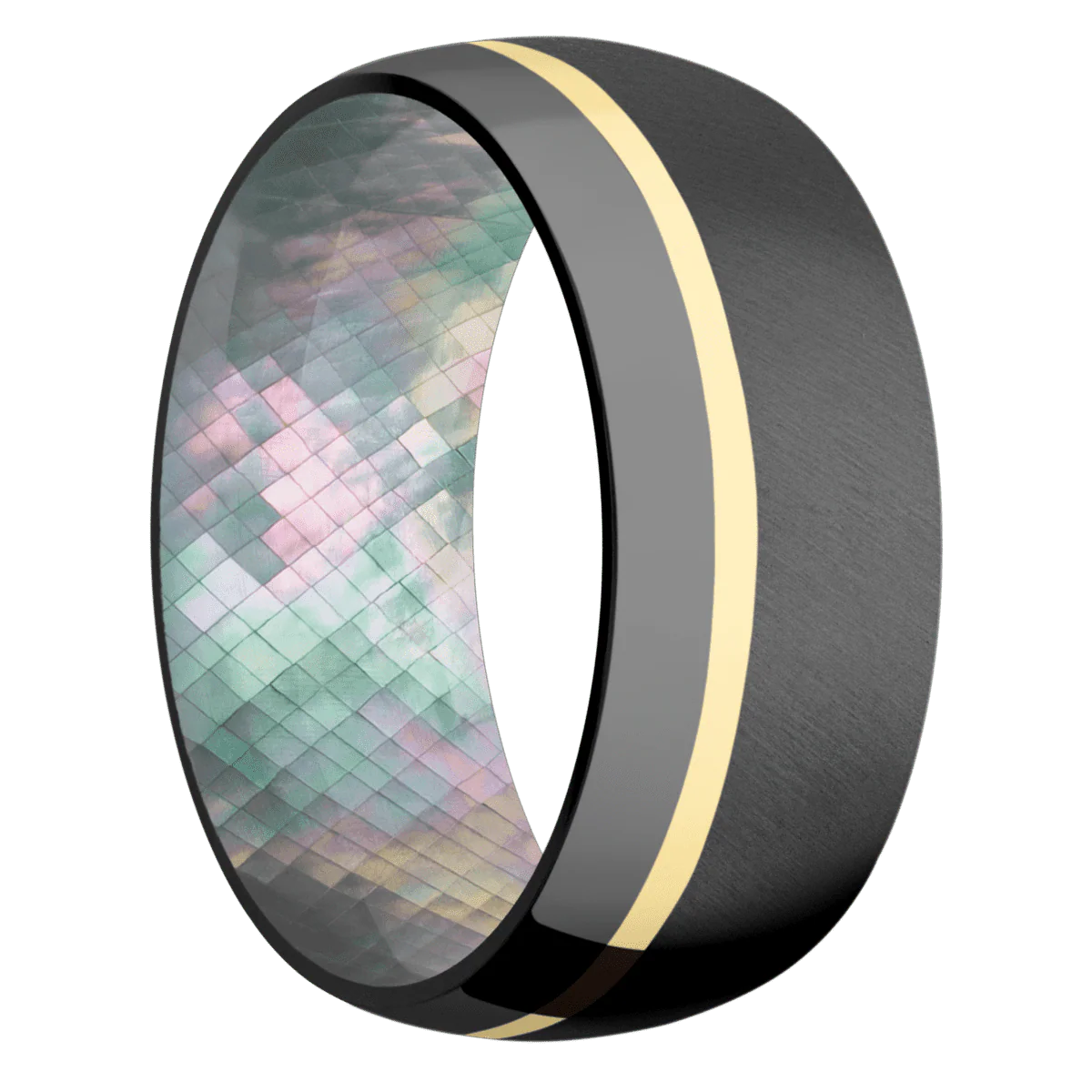 Zirconium + Anglesatin , Polish Finish + Black Mother of Pearl