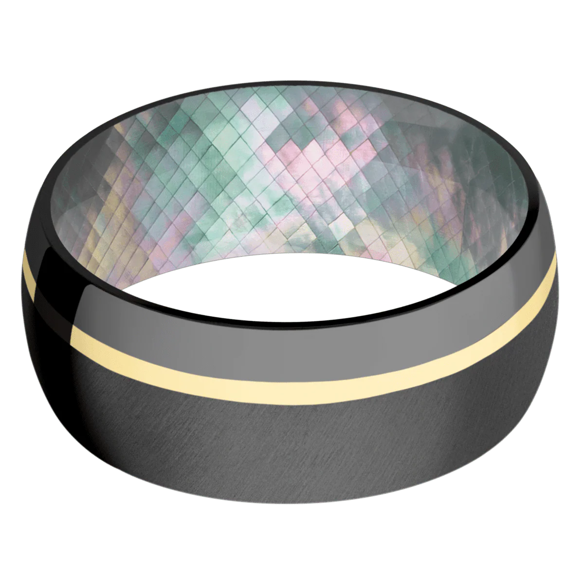Zirconium + Anglesatin , Polish Finish + Black Mother of Pearl - Image 3