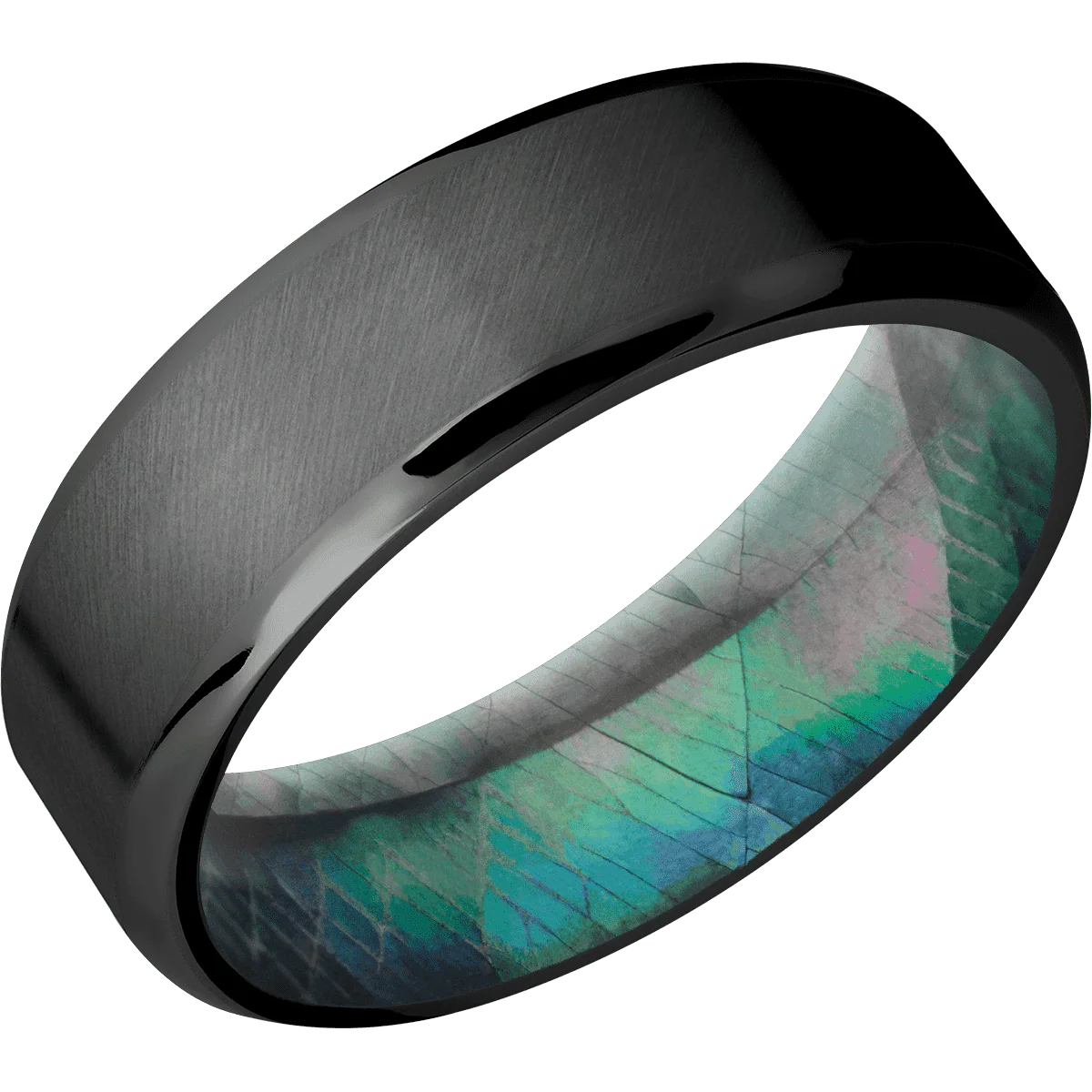 Zirconium + Anglesatin , Polish Finish + Black Mother of Pearl - Image 2