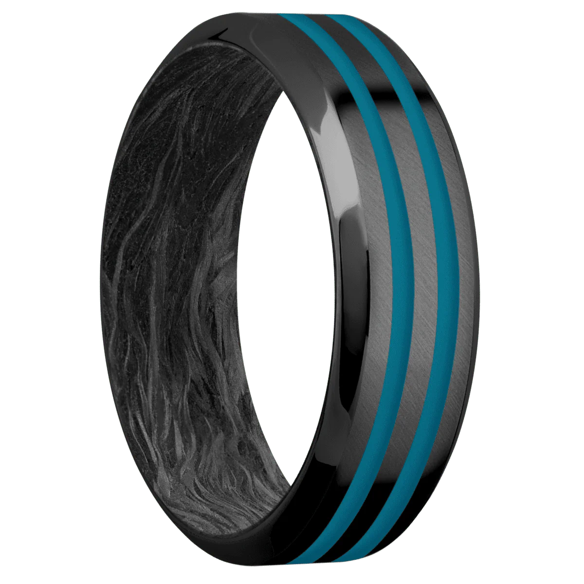 Zirconium + Anglesatin , Polish Finish + Forged Carbon Fiber