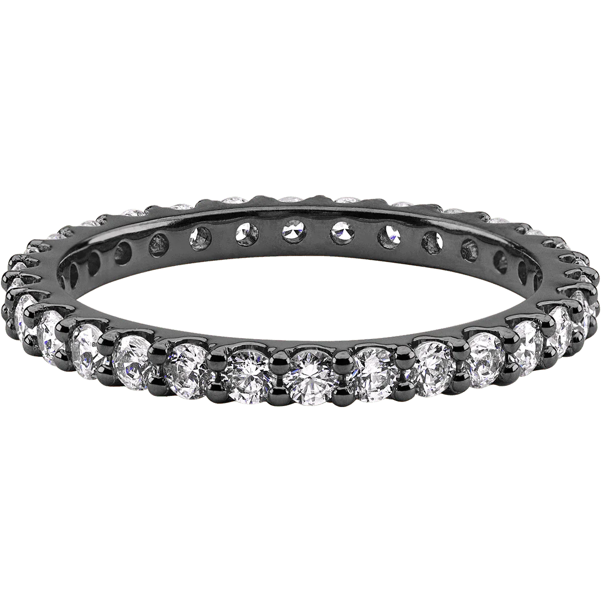 Zirconium band with 30 Round Lab Grown Diamond having TCW-.9 - Image 2