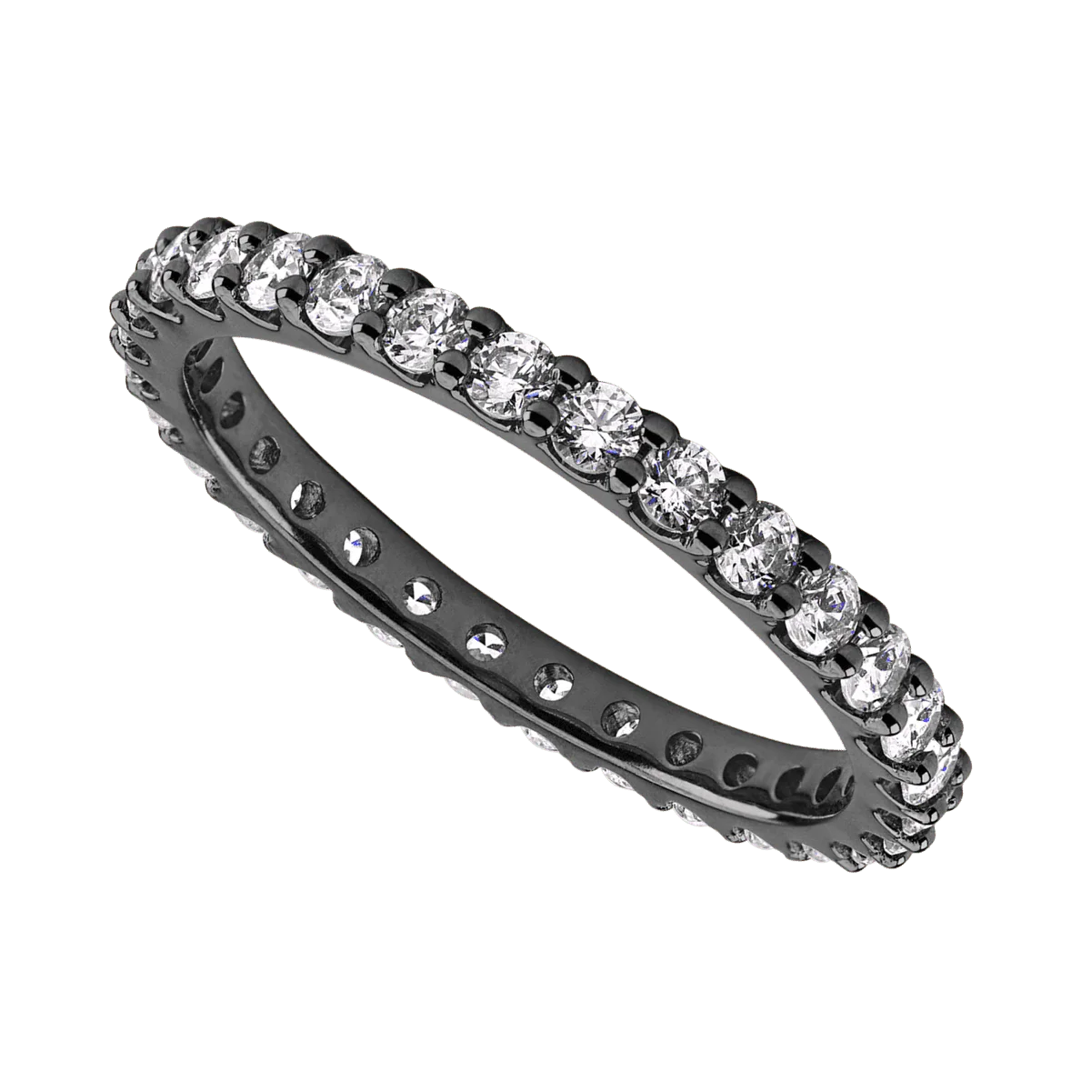 Zirconium band with 30 Round Lab Grown Diamond having TCW-.9 - Image 3