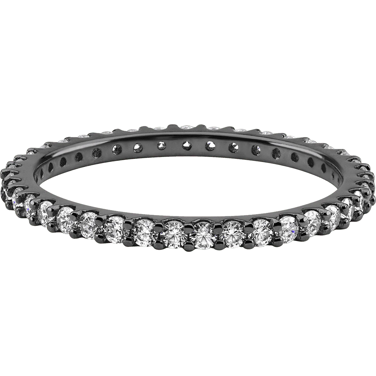 Zirconium band with 41 Round Lab Grown Diamond having TCW-.62 - Image 2