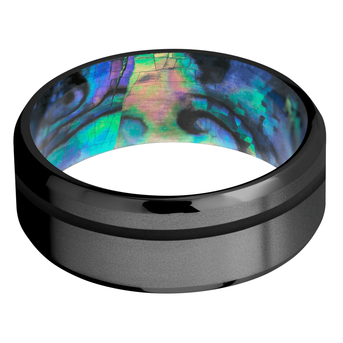 Zirconium + Bead , Bead Finish + Abalone - Image 3