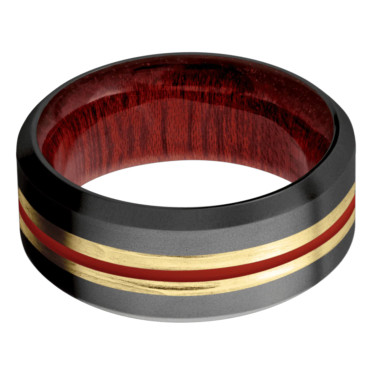 Zirconium + Bead , Bead Finish + Blood Wood - Image 3