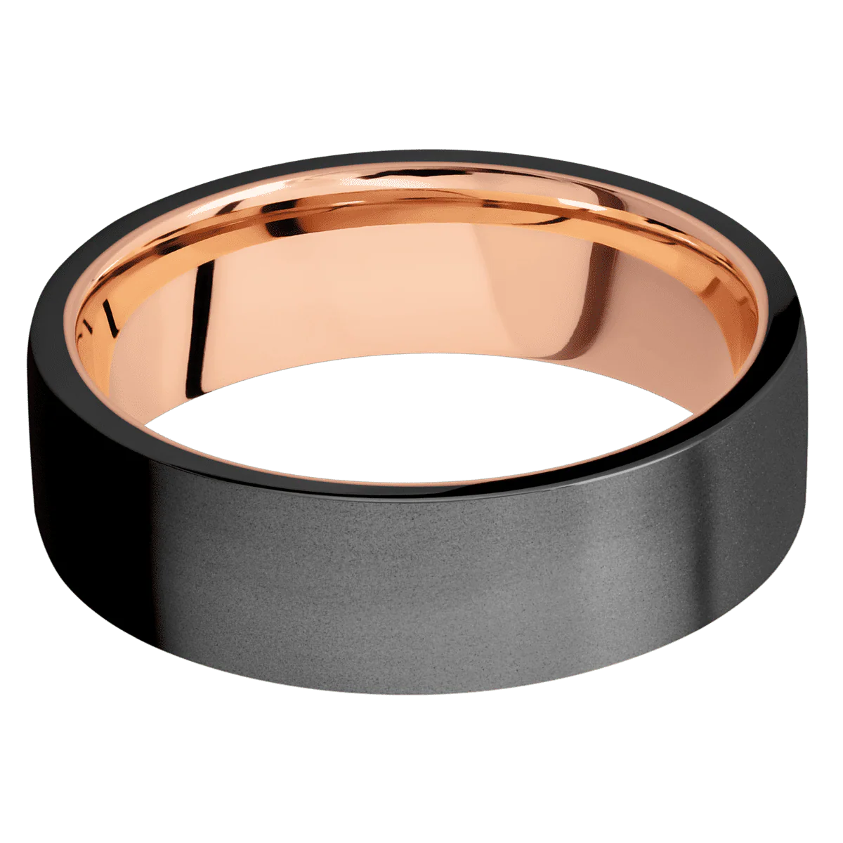 Zirconium + Bead Finish + 10K Rose Gold - Image 3
