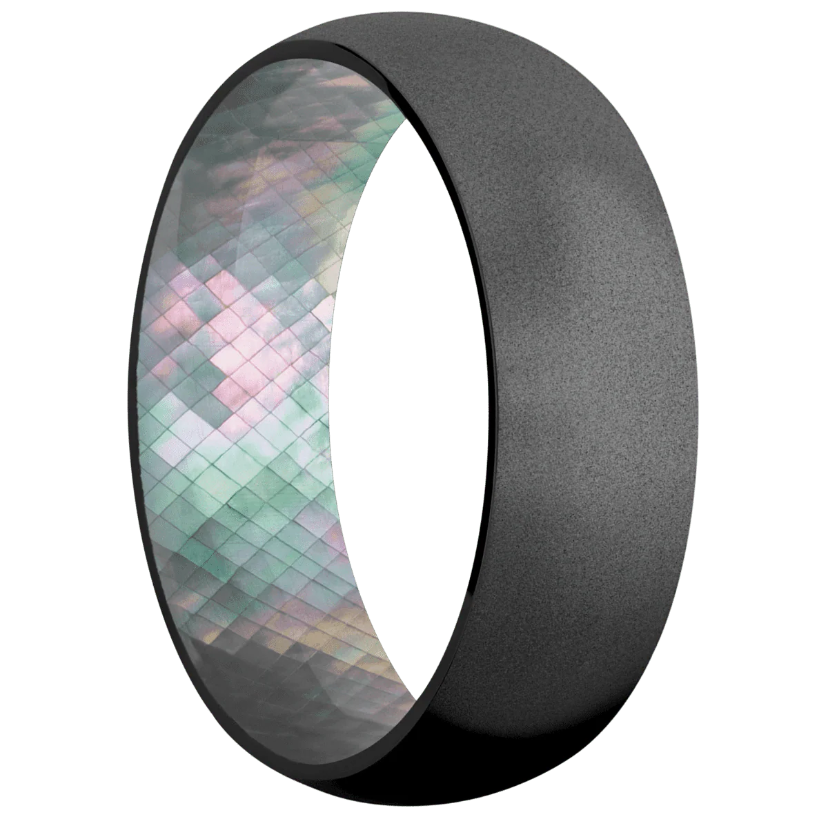 Zirconium + Bead Finish + Black Mother of Pearl