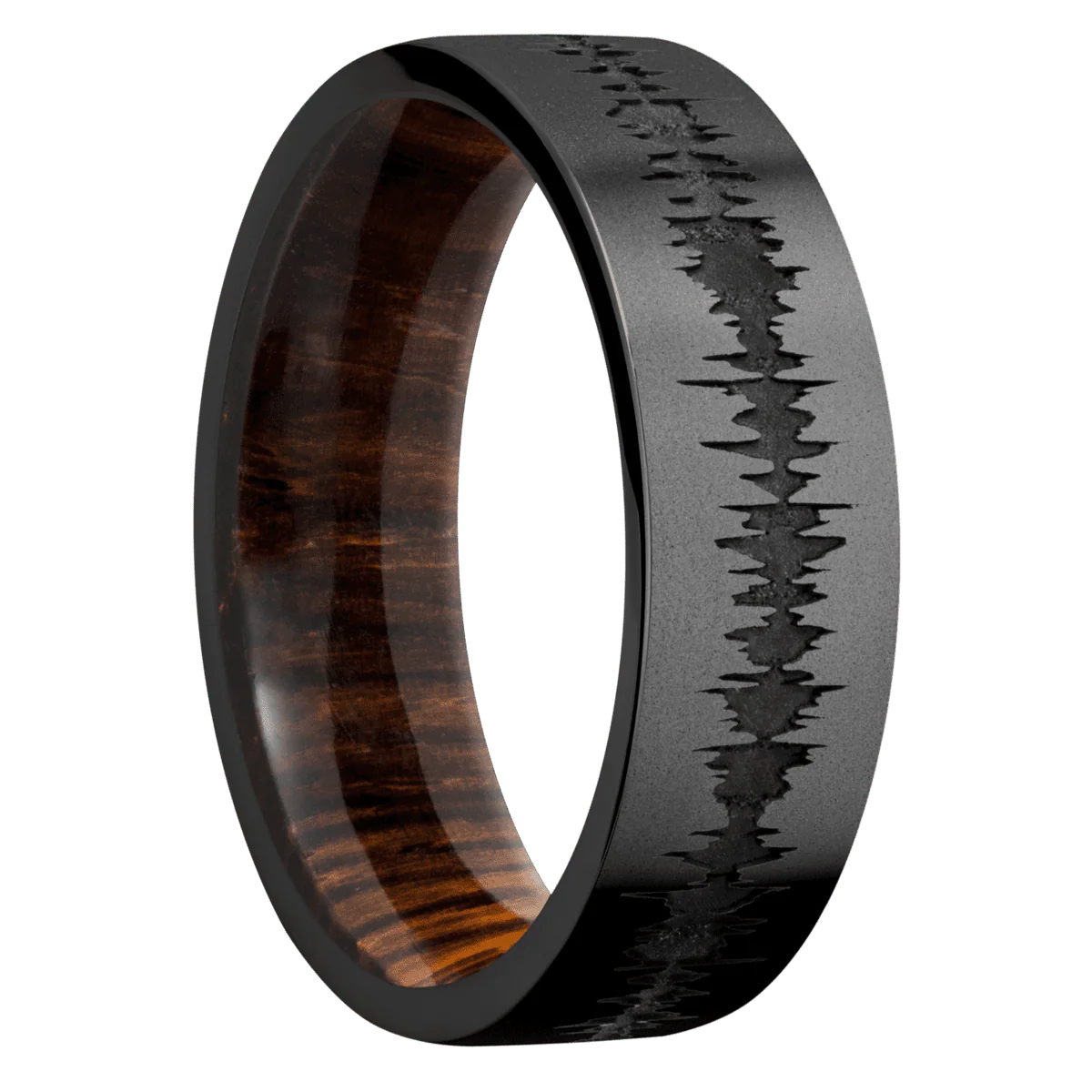 Zirconium + Bead Finish + Cocobolo