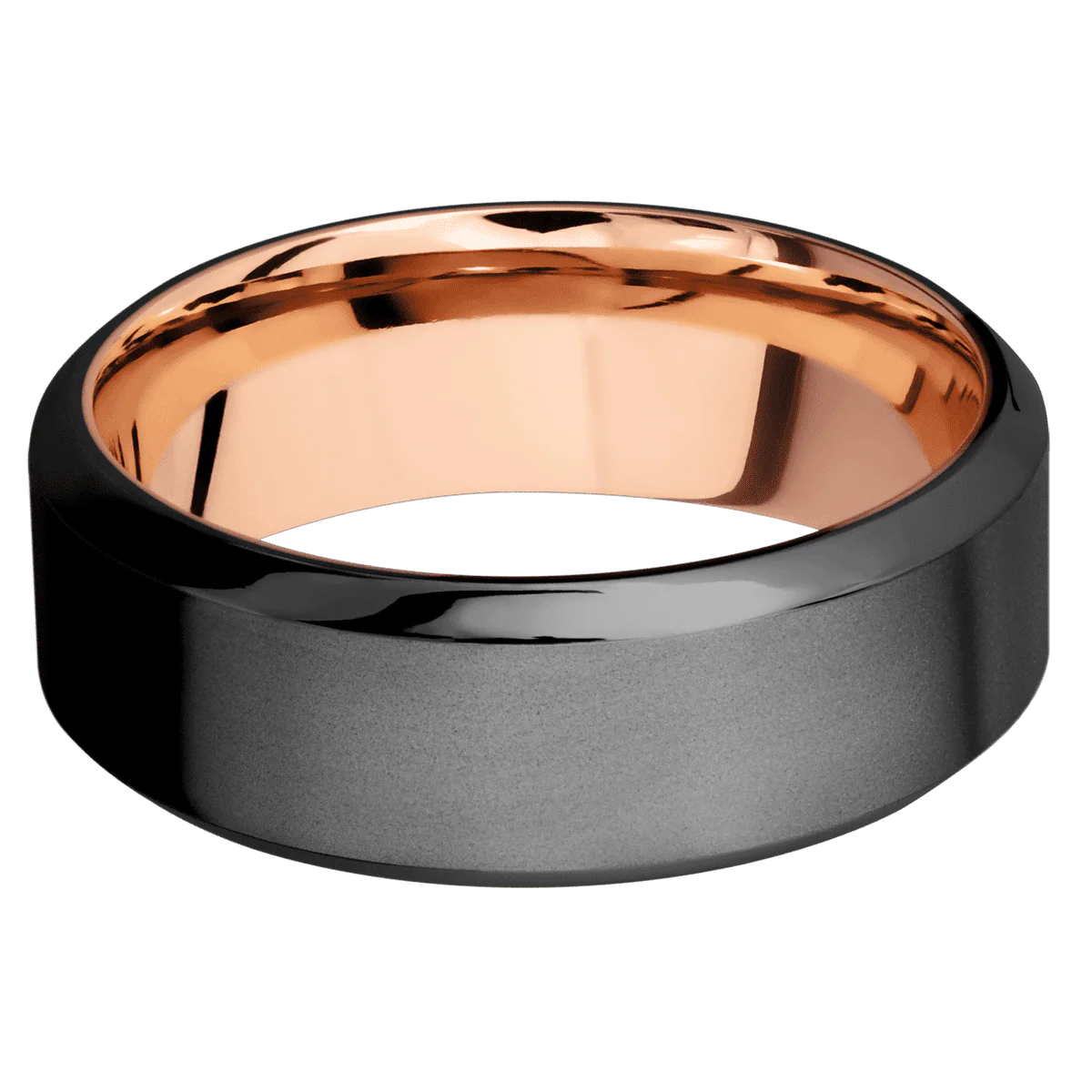 Zirconium + Bead , Polish Finish + 14K Rose Gold - Image 3